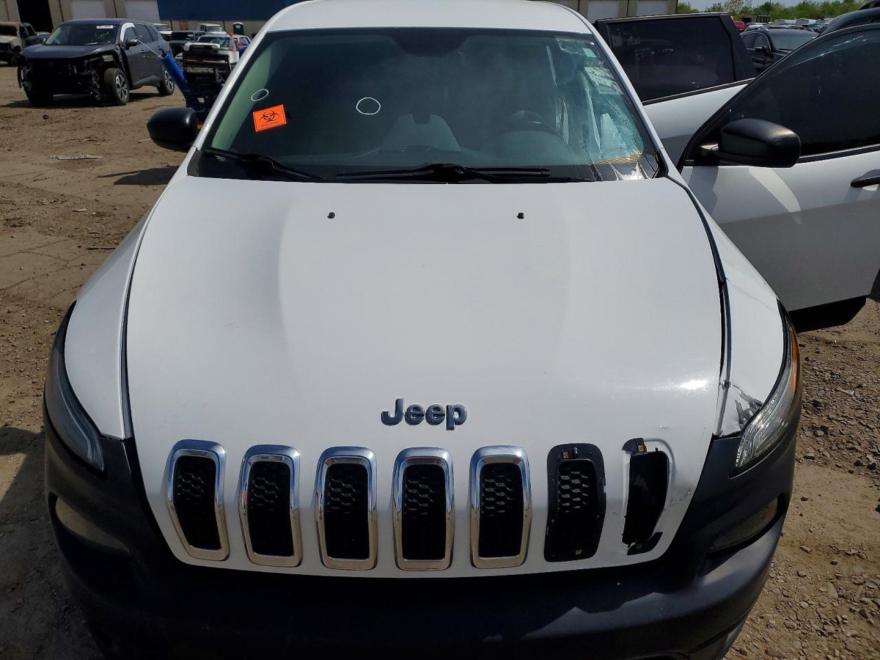 2015 Jeep Cherokee Sport White vin: 1C4PJMABXFW558527