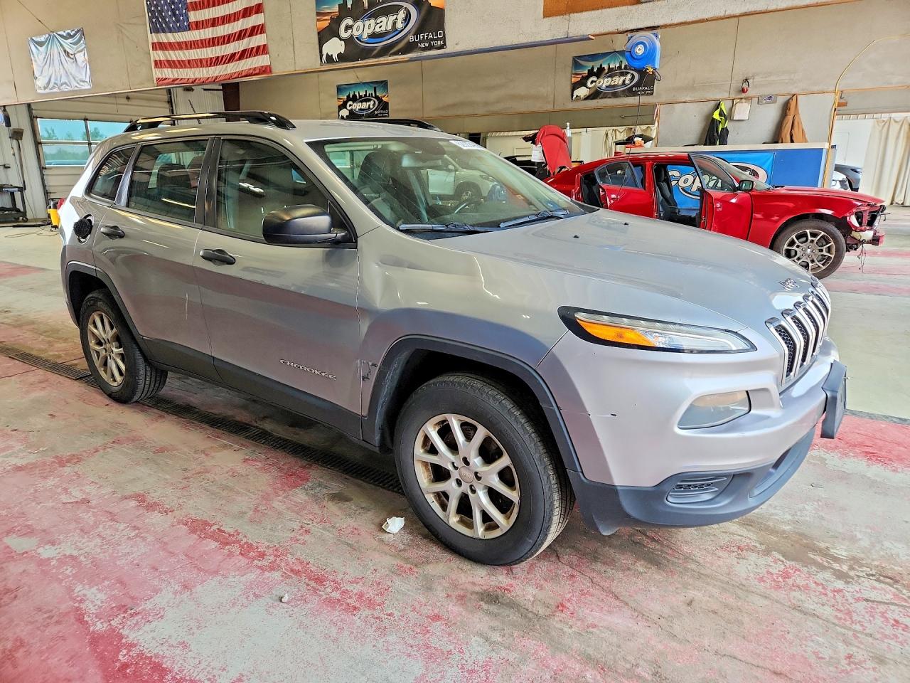 2015 Jeep Cherokee Sport Silver vin: 1C4PJMABXFW777021