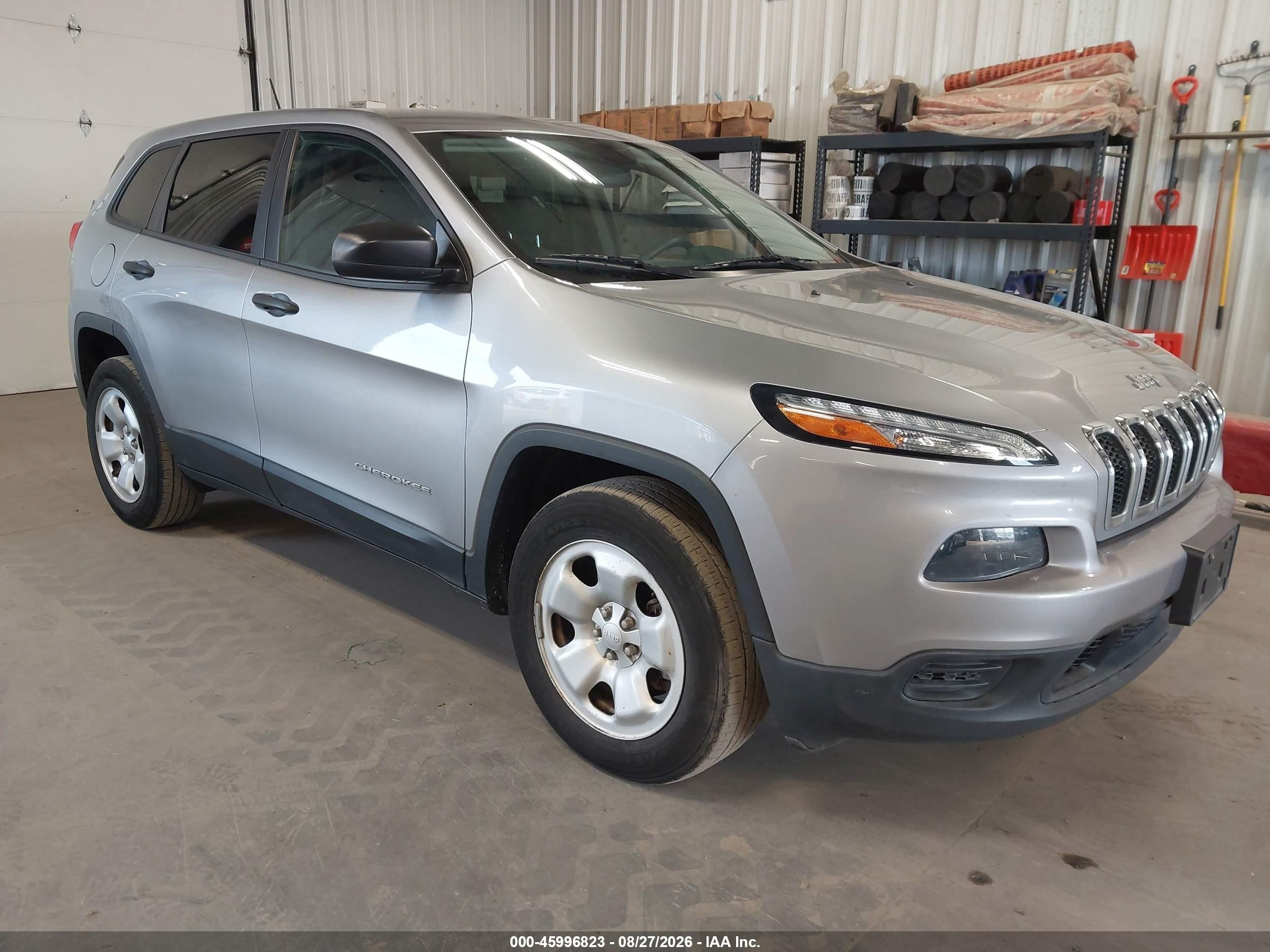 2016 Jeep Cherokee Sport Gray vin: 1C4PJMABXGW343487