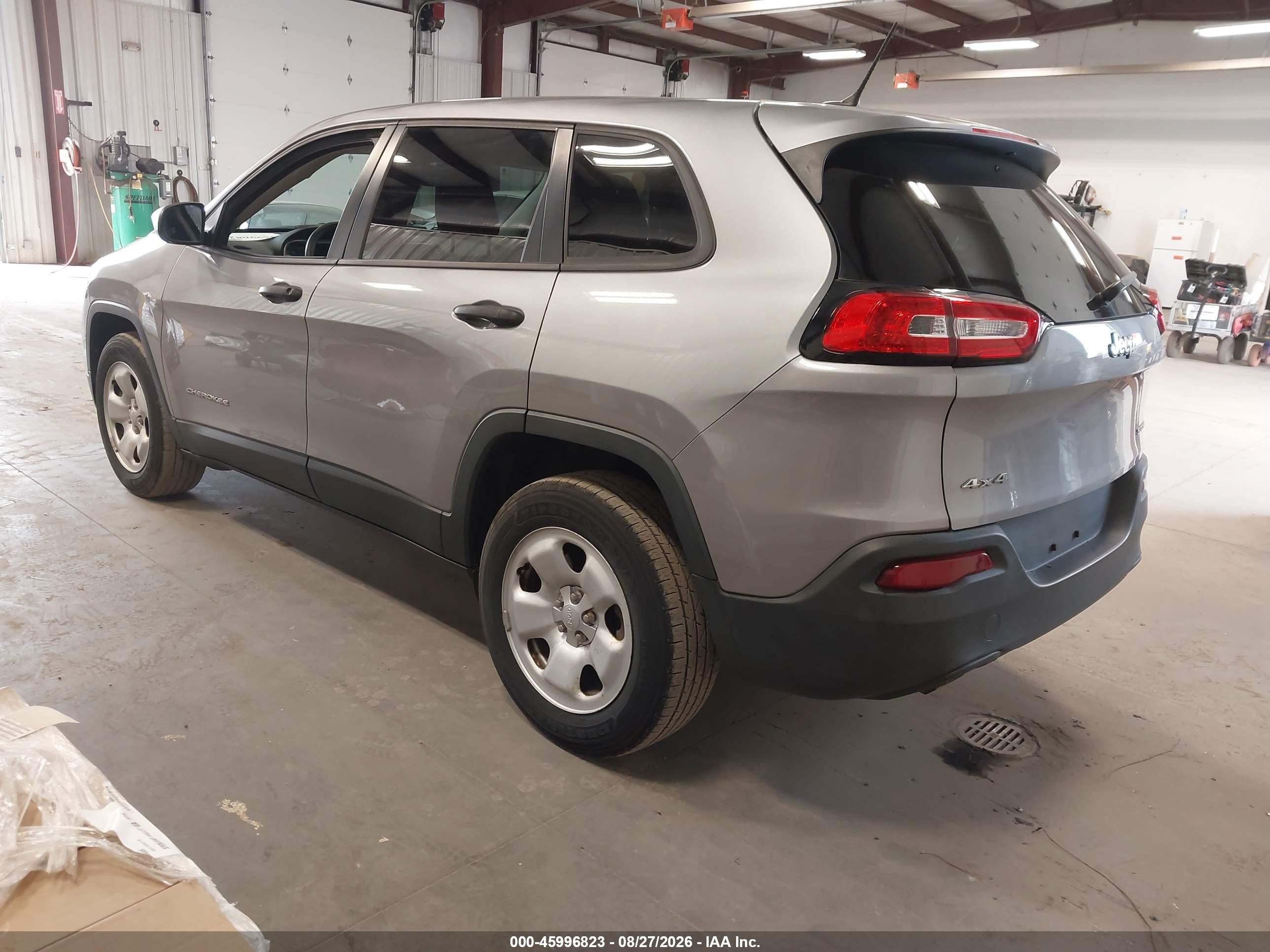 2016 Jeep Cherokee Sport Gray vin: 1C4PJMABXGW343487