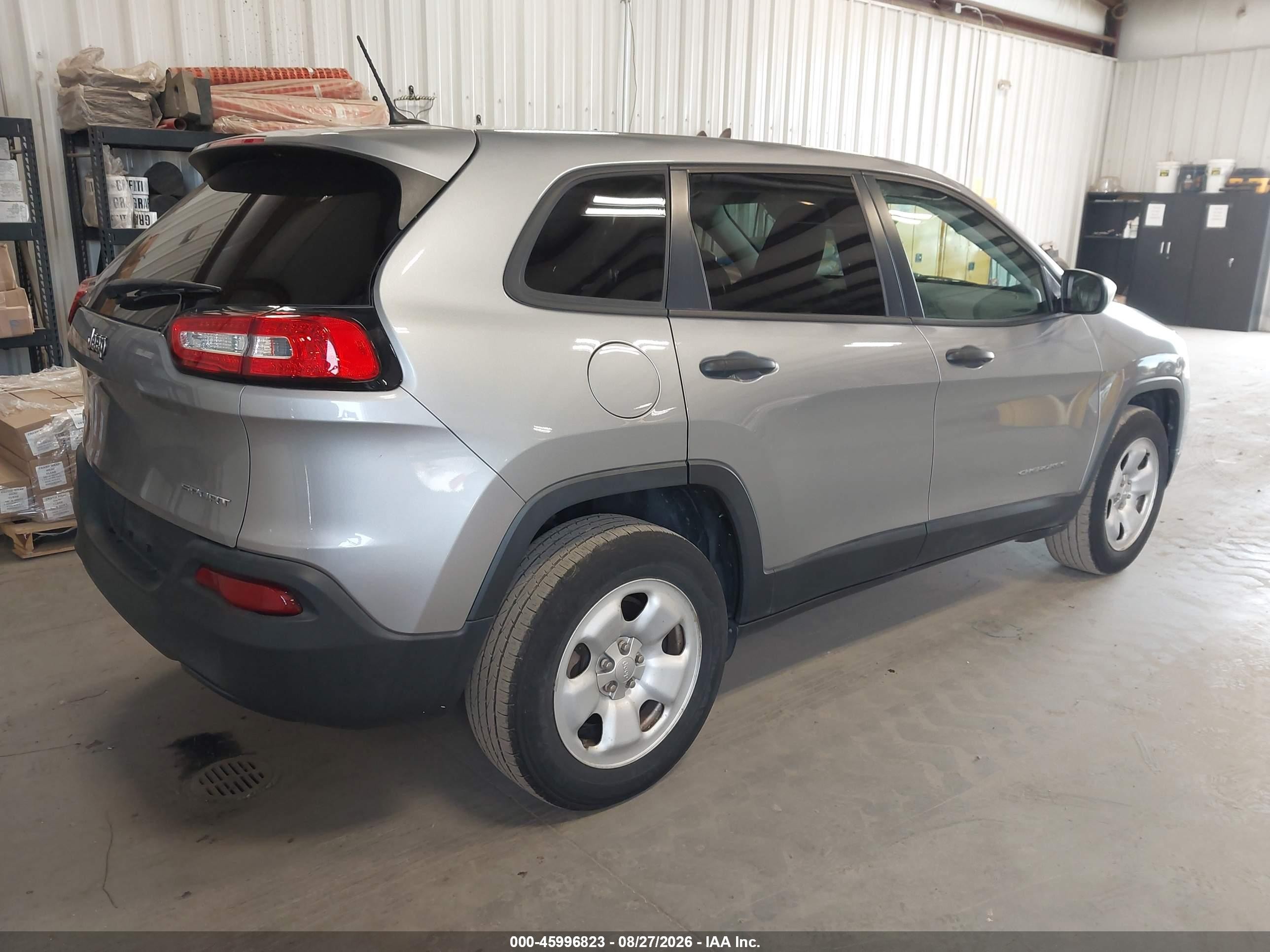 2016 Jeep Cherokee Sport Gray vin: 1C4PJMABXGW343487