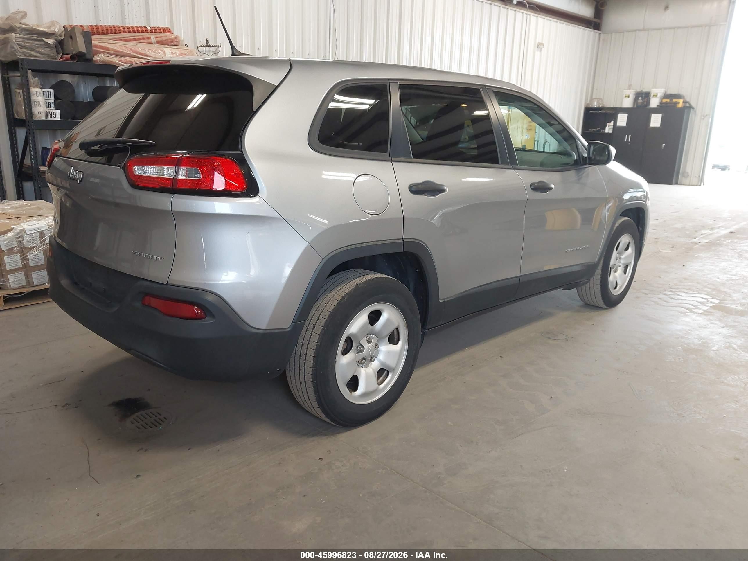 2016 Jeep Cherokee Sport Gray vin: 1C4PJMABXGW343487