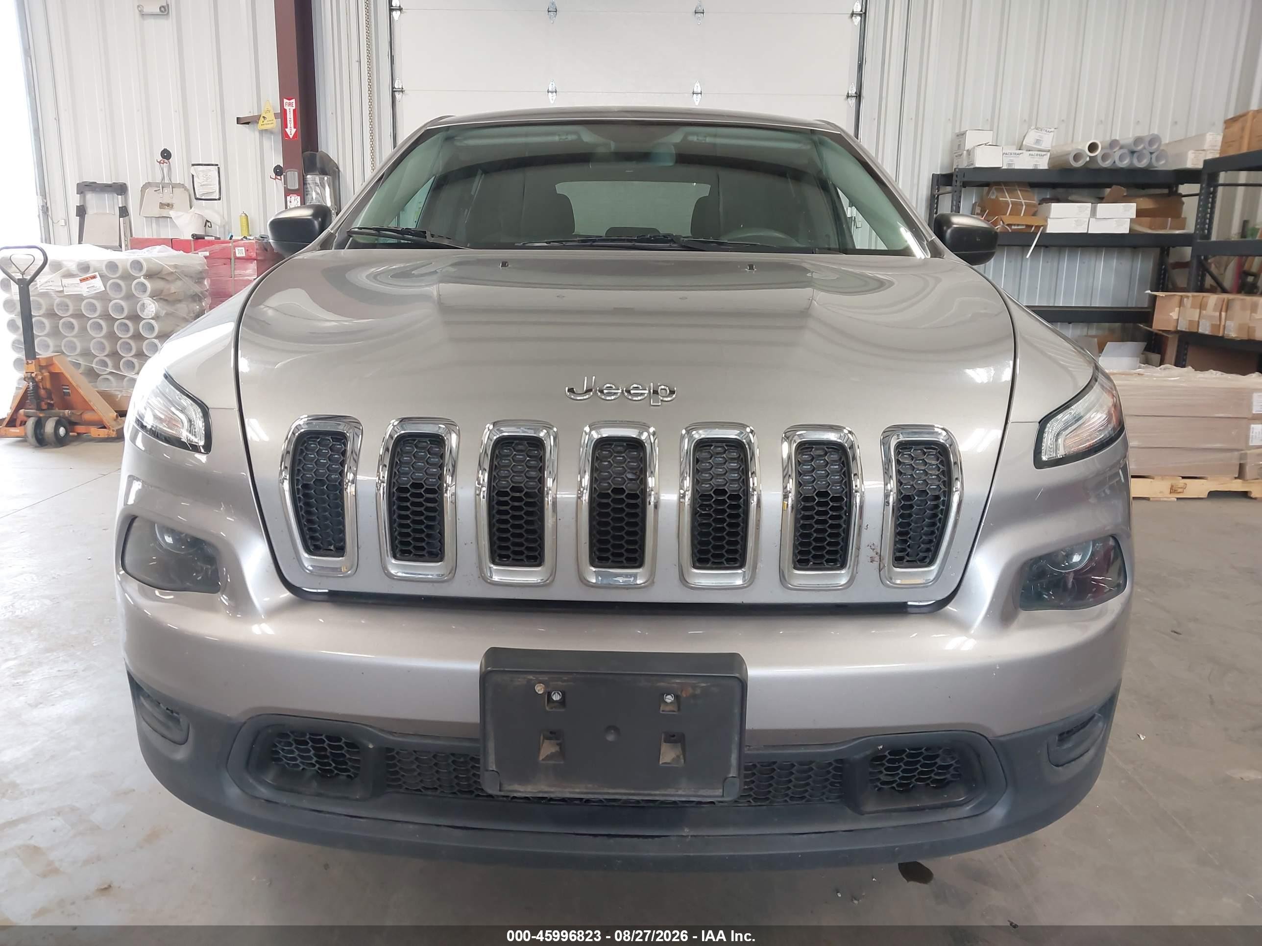 2016 Jeep Cherokee Sport Gray vin: 1C4PJMABXGW343487