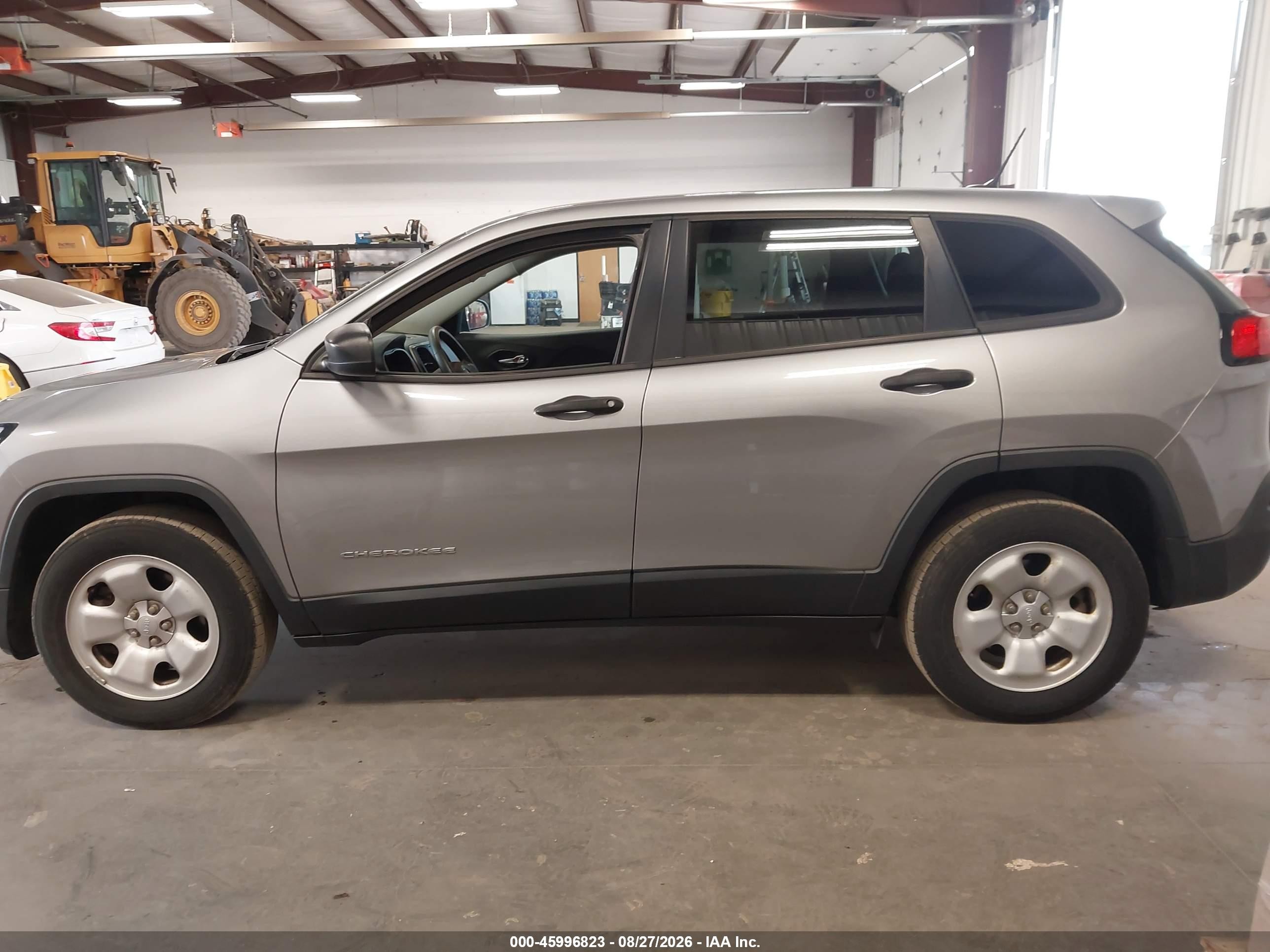 2016 Jeep Cherokee Sport Gray vin: 1C4PJMABXGW343487