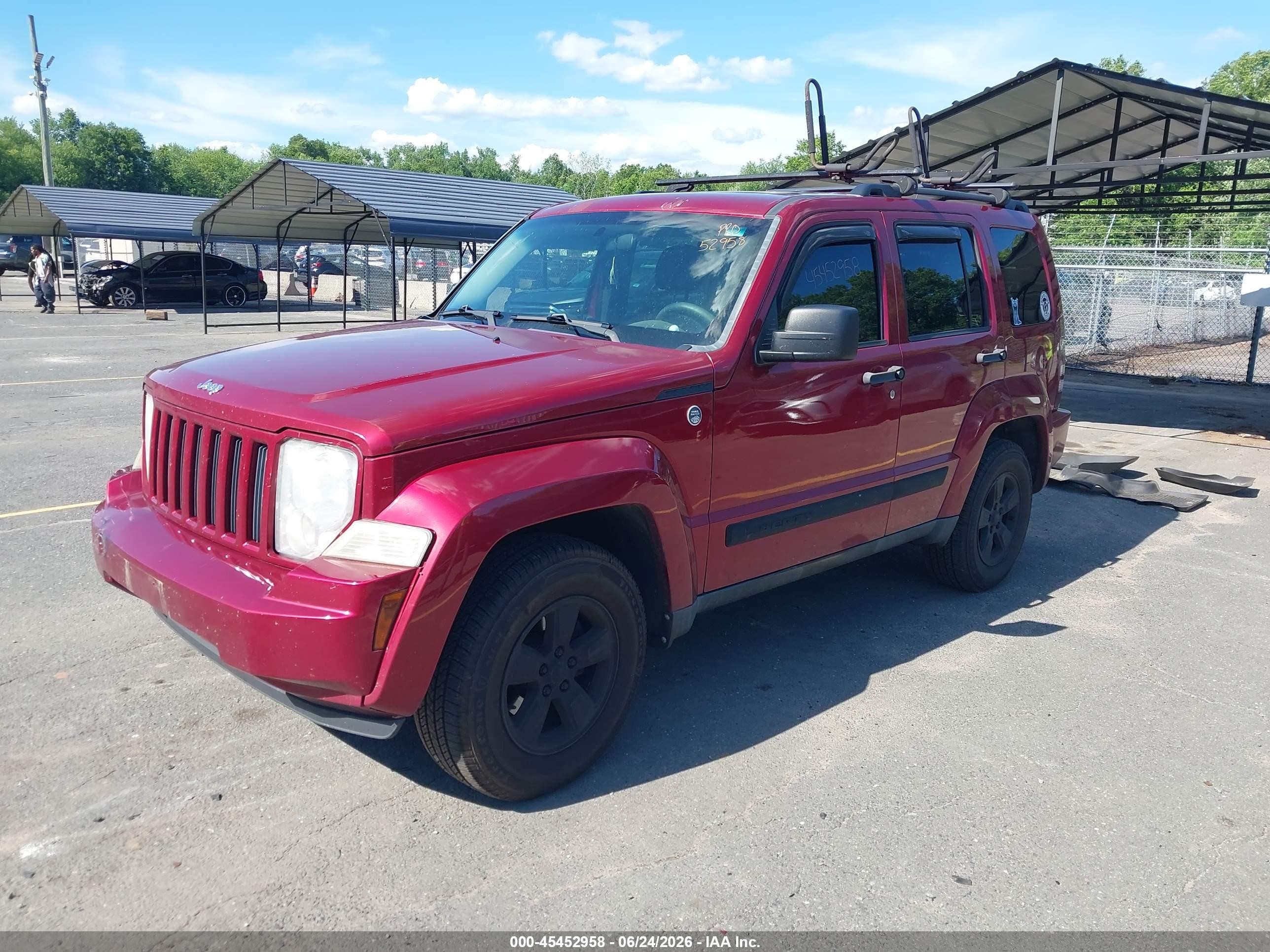 2012 Jeep Liberty Sport Red vin: 1C4PJMAK0CW118652