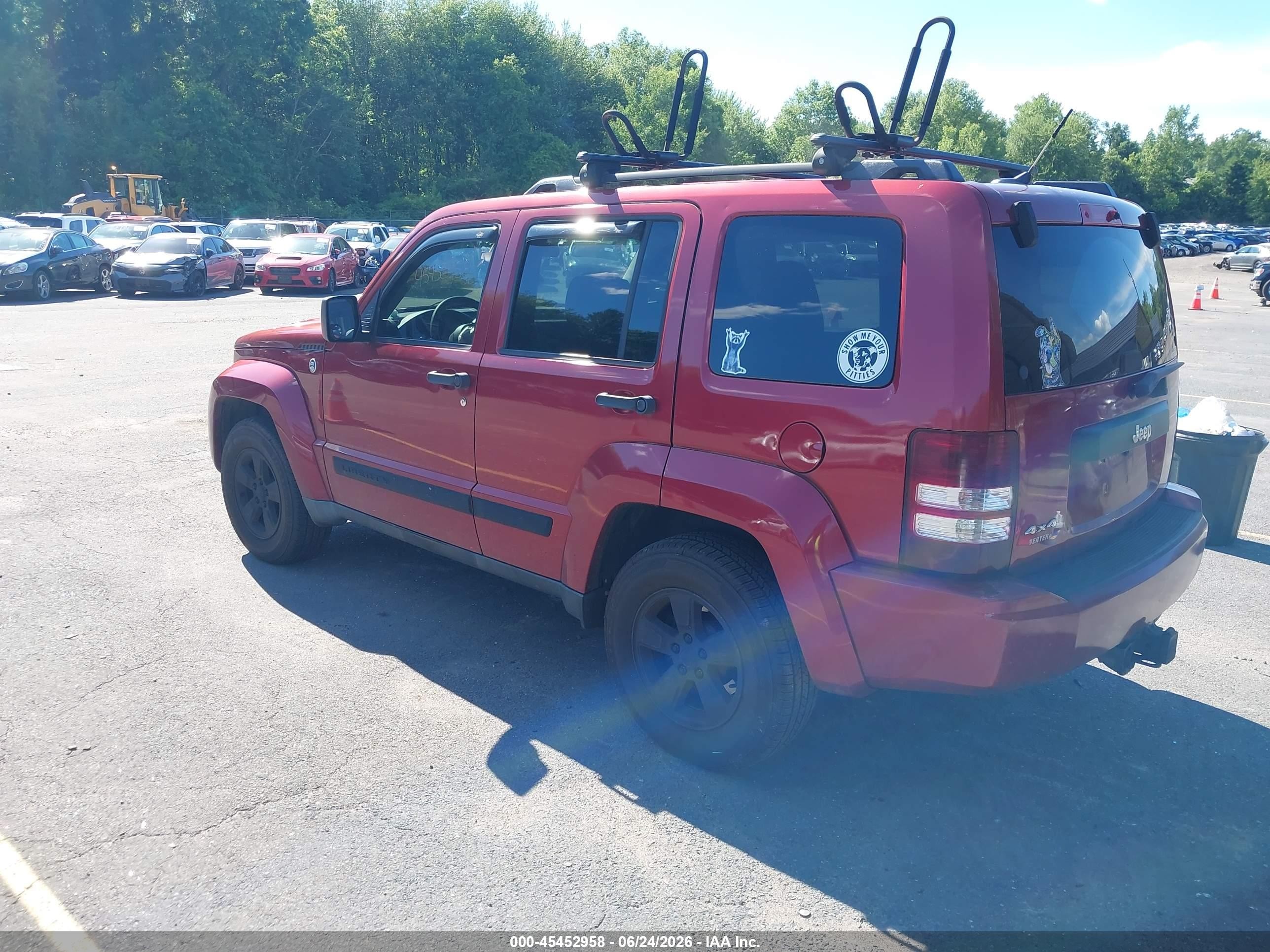 2012 Jeep Liberty Sport Red vin: 1C4PJMAK0CW118652