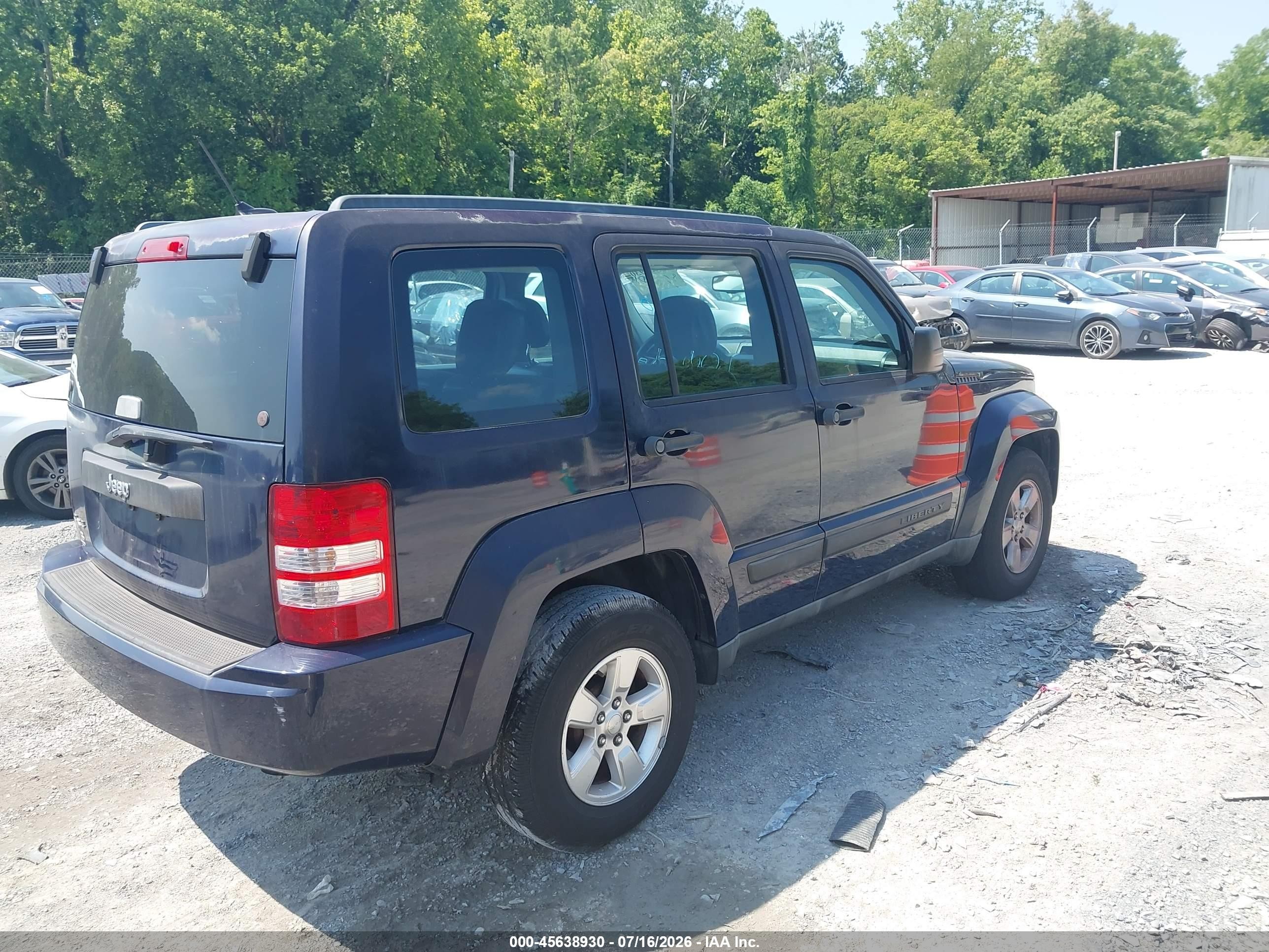 2012 Jeep Liberty Sport Black vin: 1C4PJMAK0CW129070