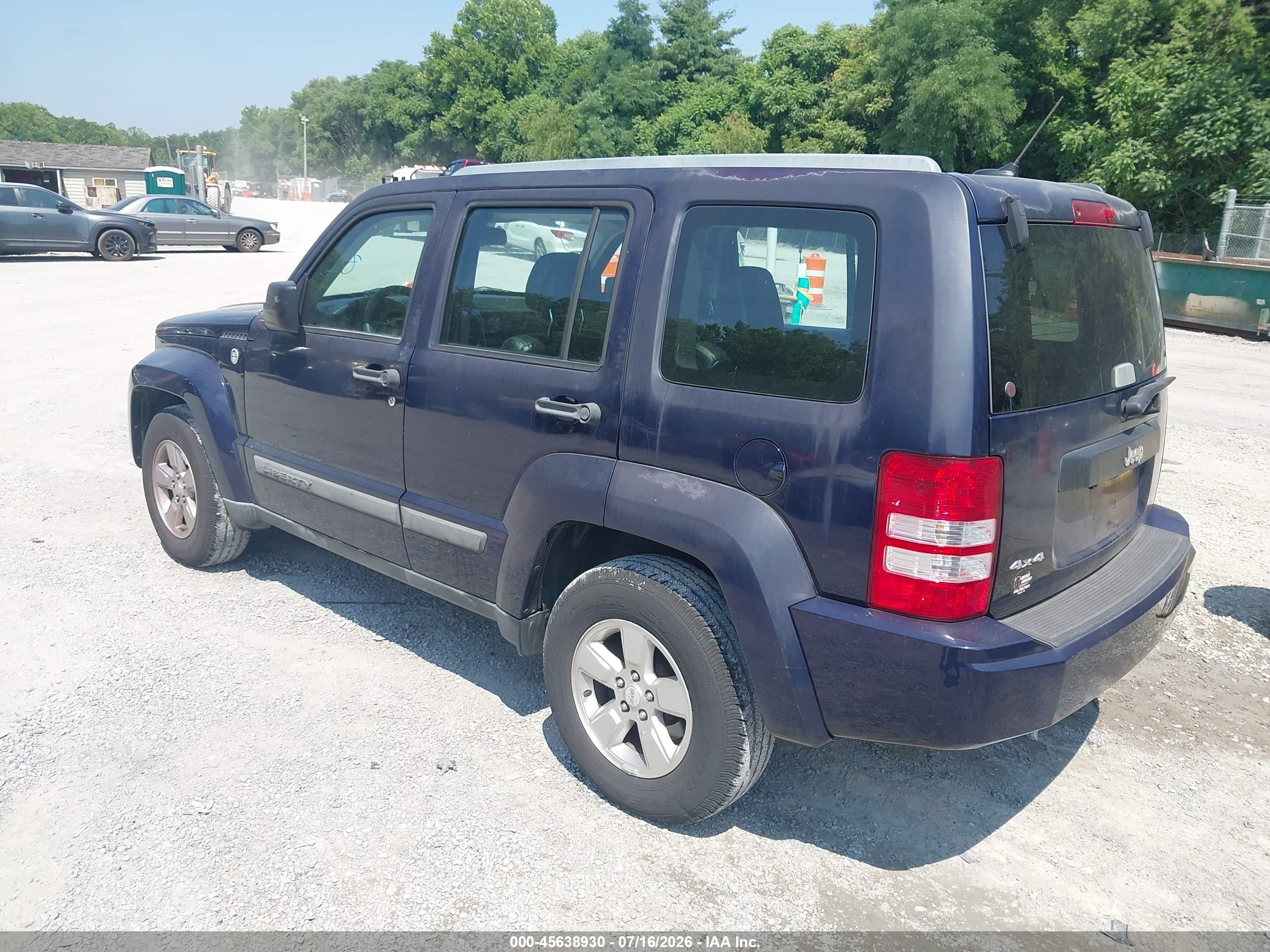 2012 Jeep Liberty Sport Black vin: 1C4PJMAK0CW129070