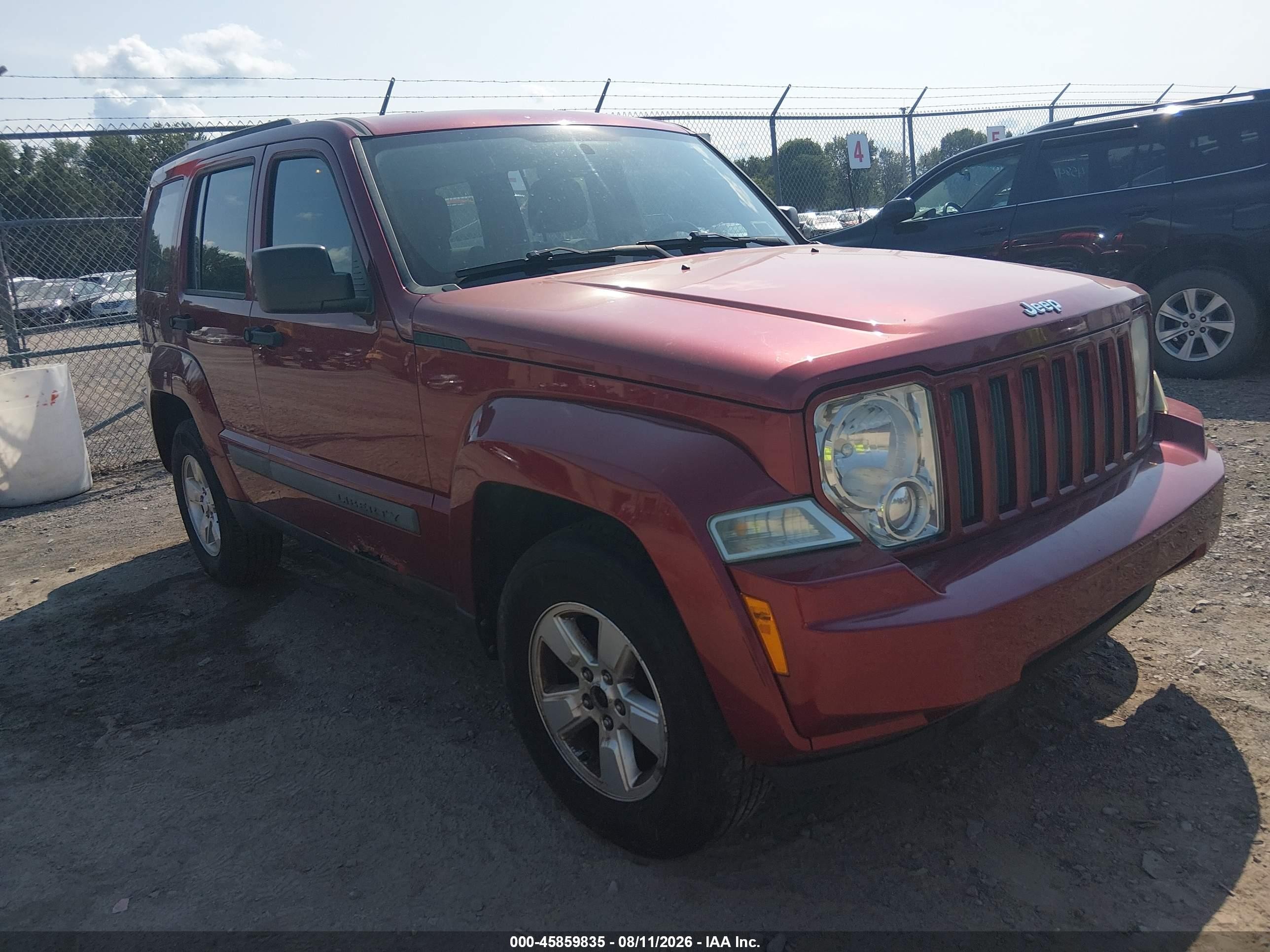 2012 Jeep Liberty Sport Красный vin: 1C4PJMAK0CW140795