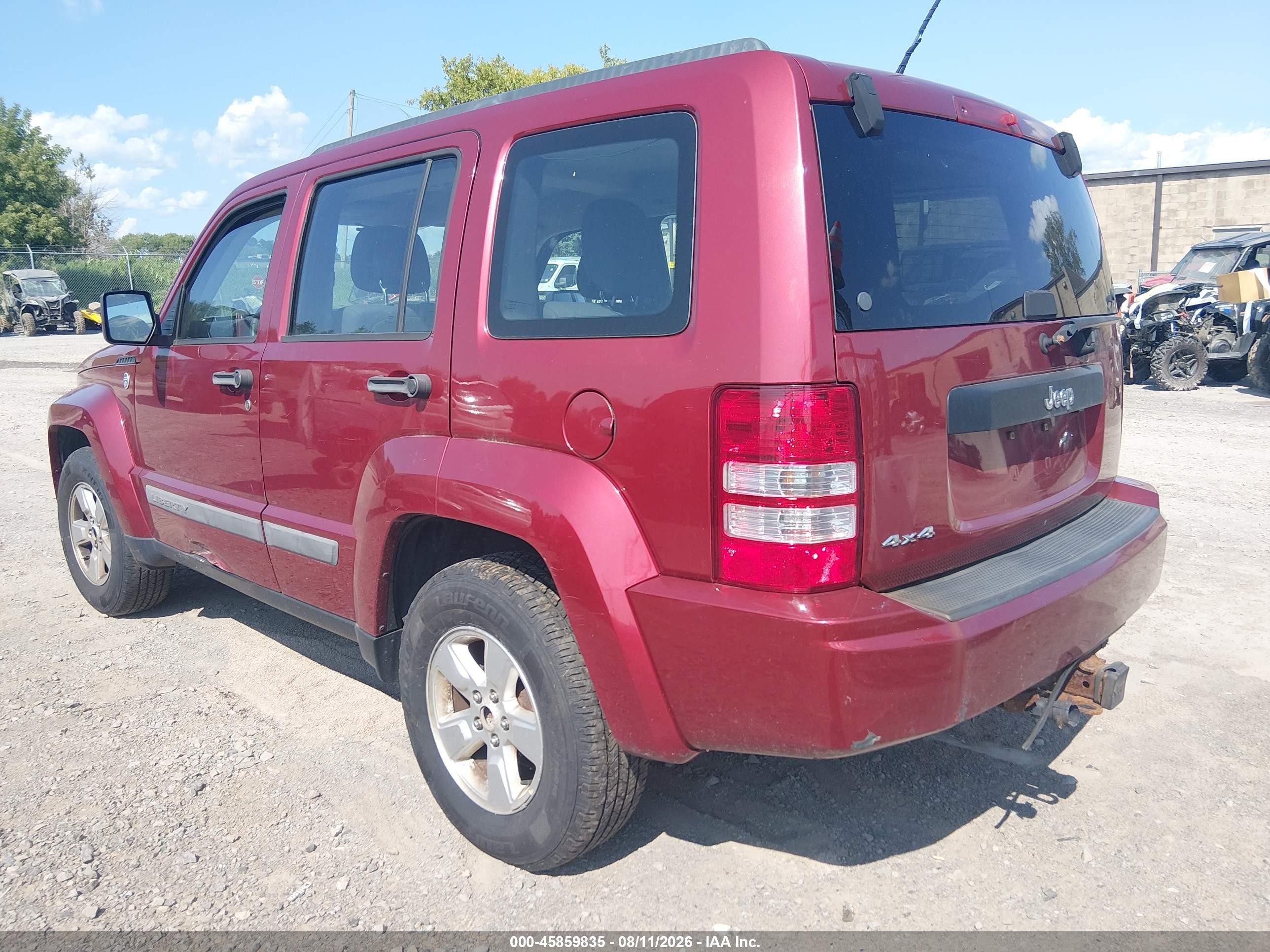 2012 Jeep Liberty Sport Red vin: 1C4PJMAK0CW140795