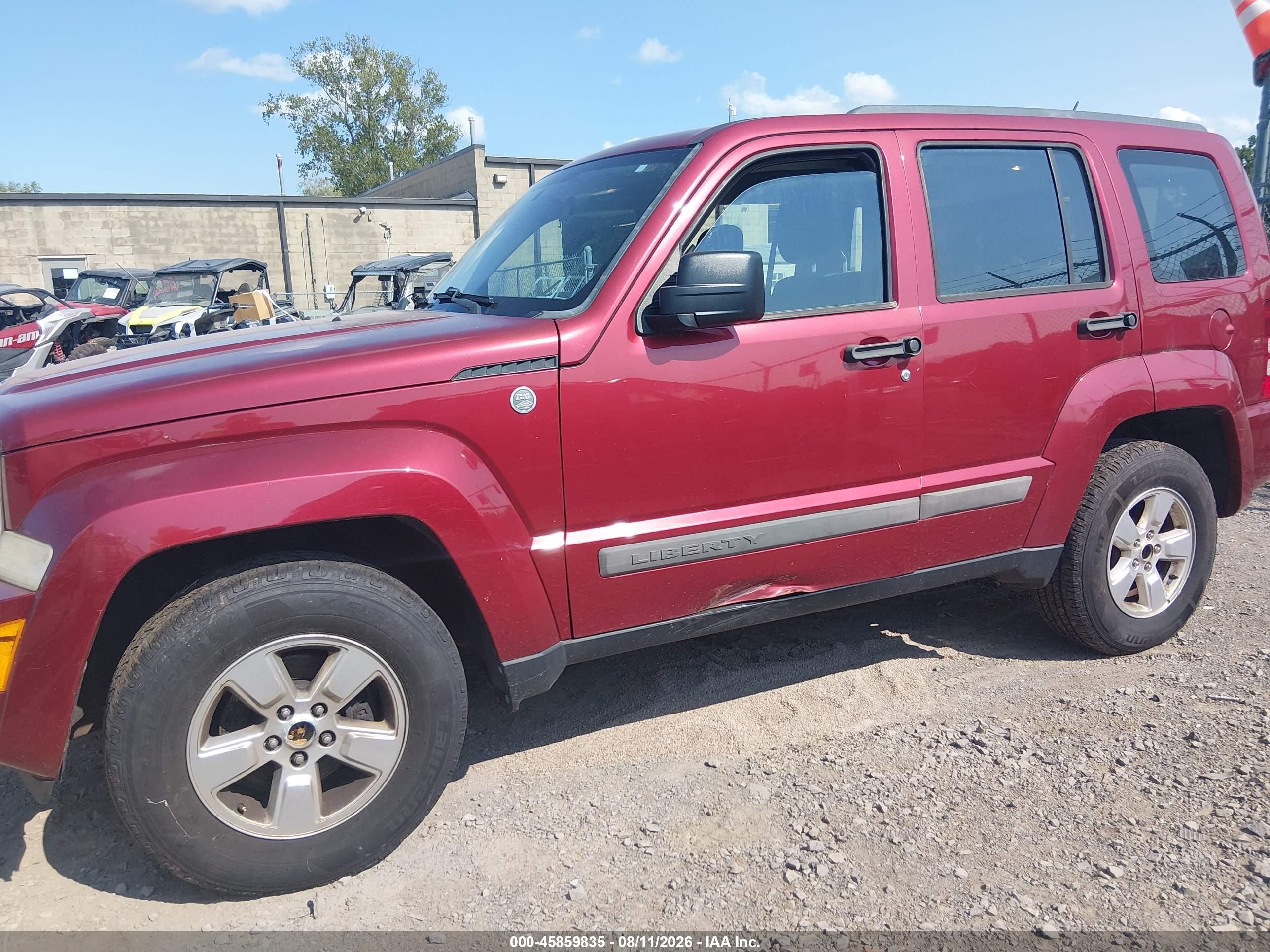 2012 Jeep Liberty Sport Red vin: 1C4PJMAK0CW140795