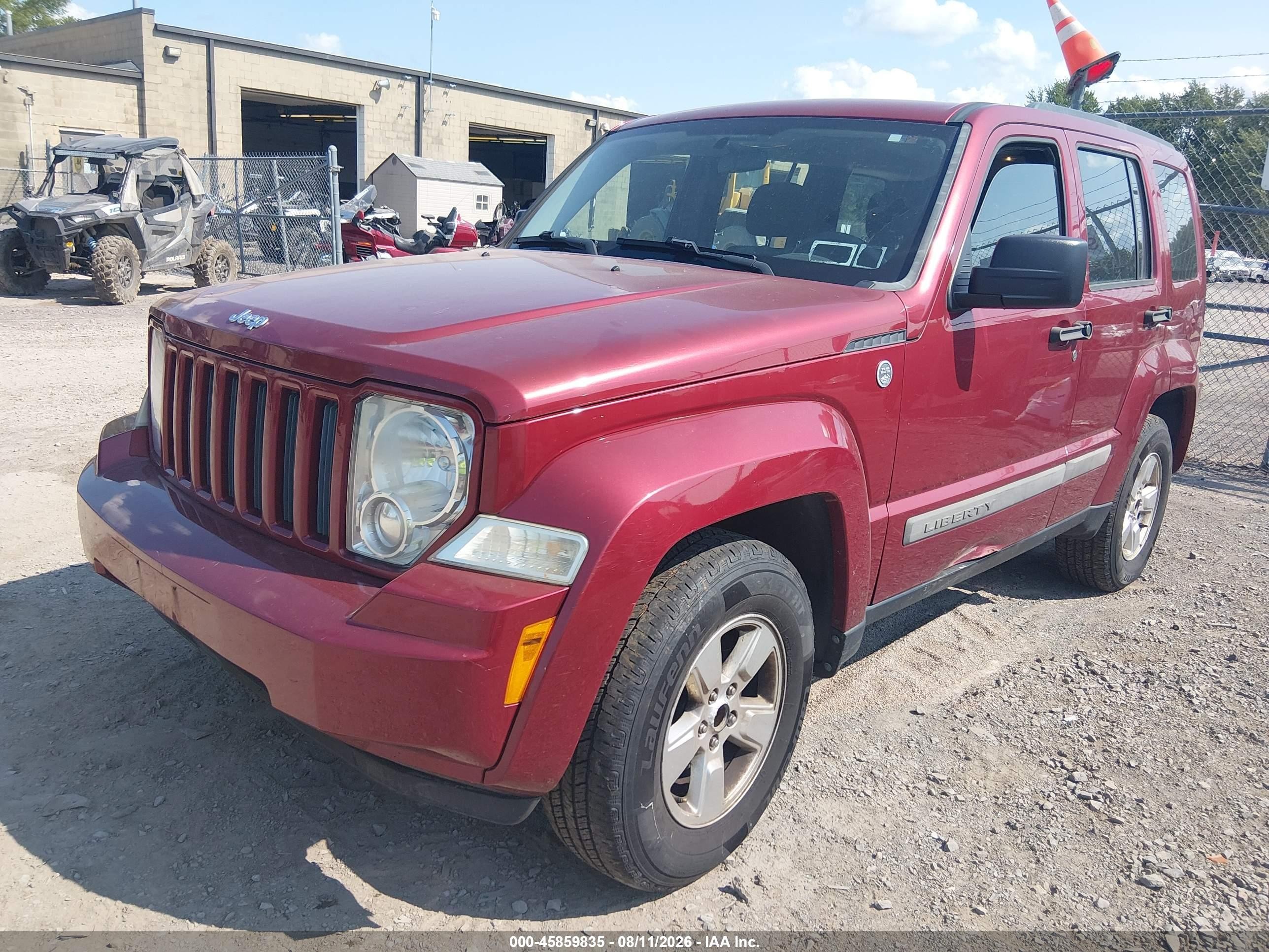 2012 Jeep Liberty Sport Red vin: 1C4PJMAK0CW140795