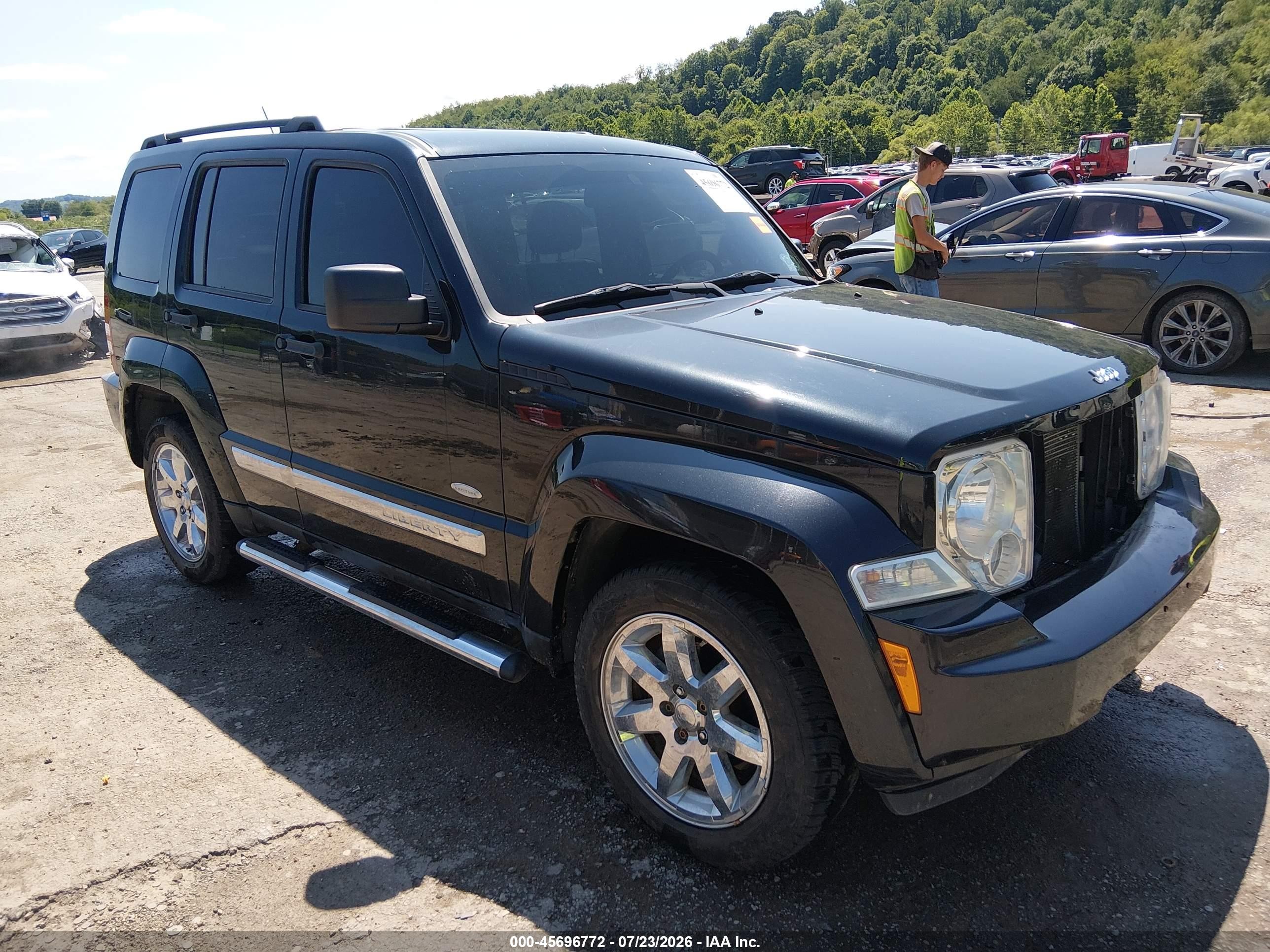 2012 Jeep Liberty Sport Черный vin: 1C4PJMAK0CW184604