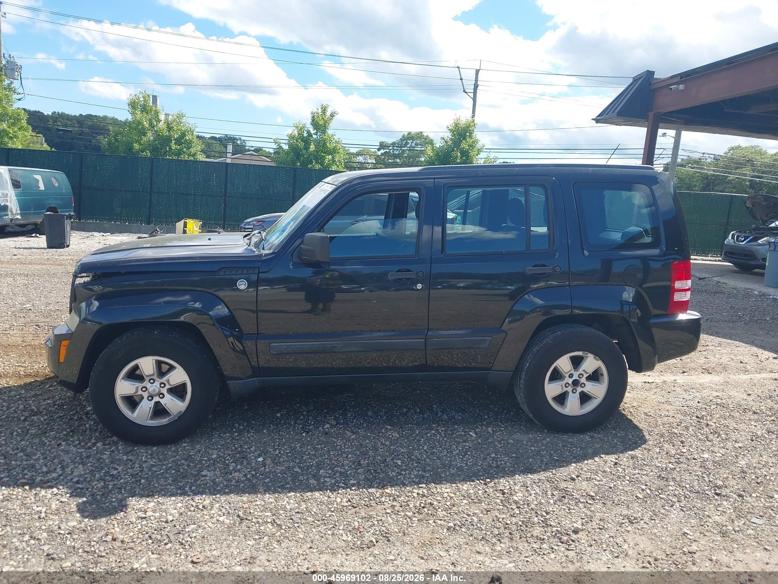 2012 Jeep Liberty Sport Black vin: 1C4PJMAK0CW192363