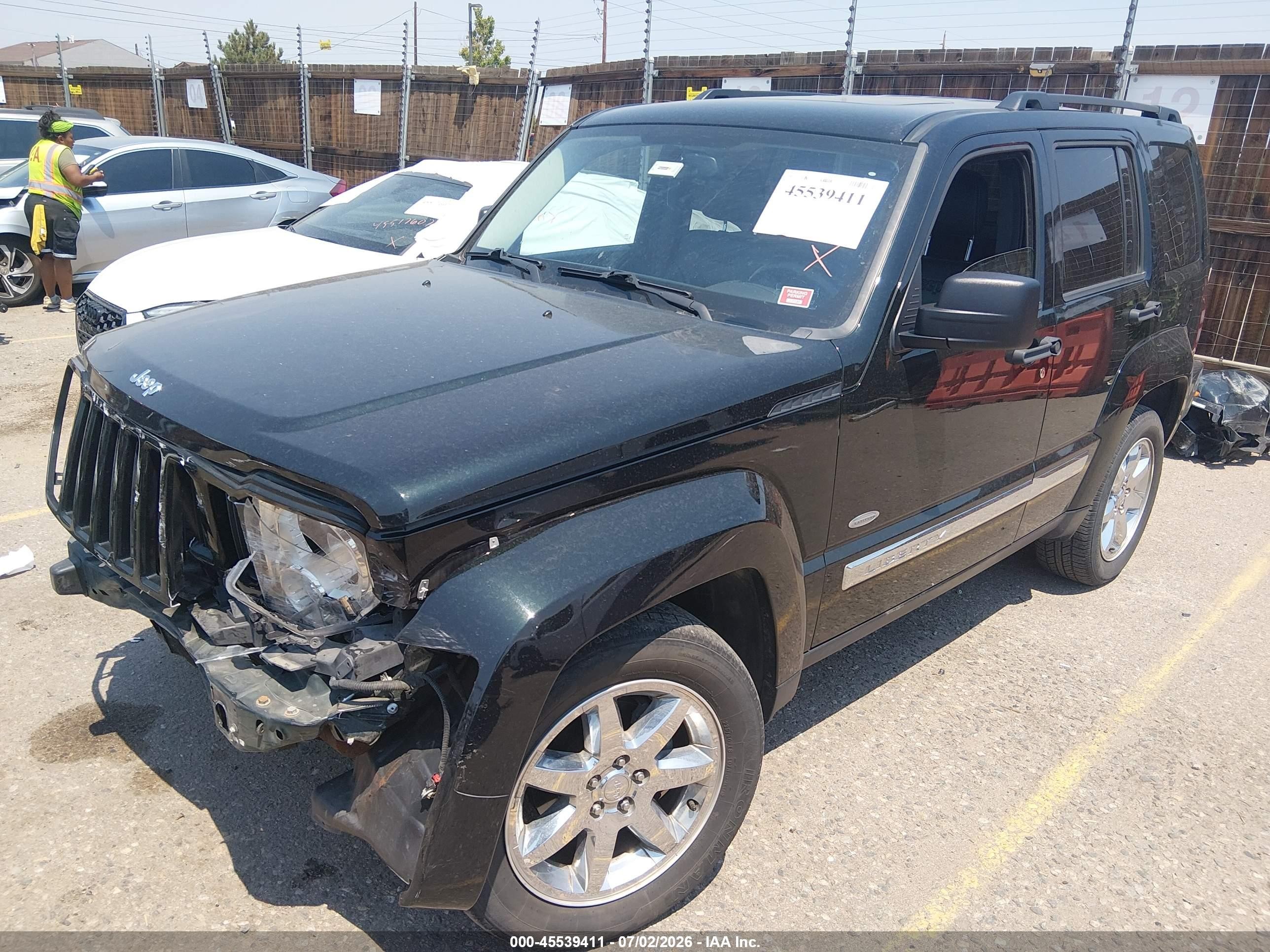 2012 Jeep Liberty Sport Черный vin: 1C4PJMAK0CW205449