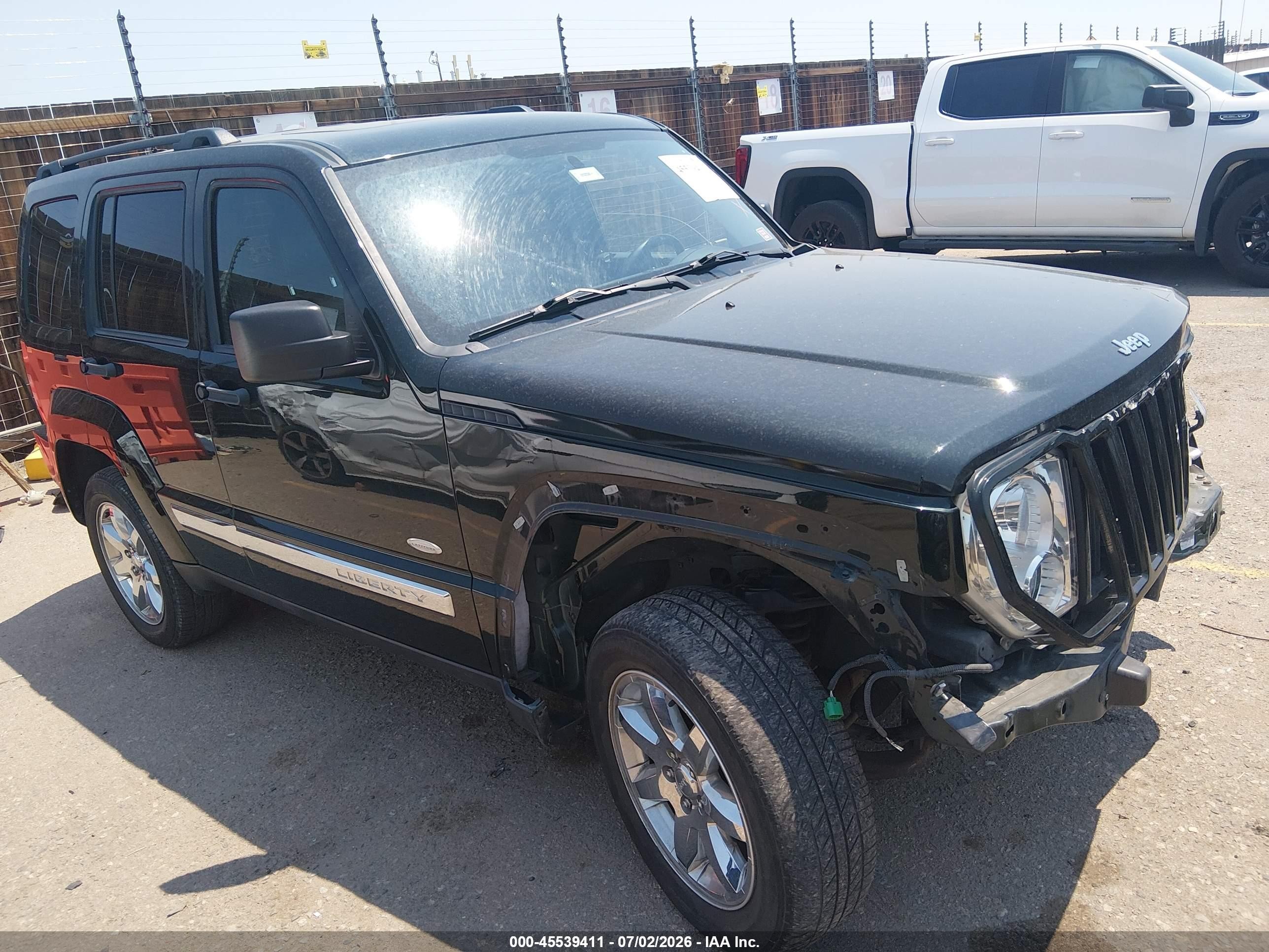 2012 Jeep Liberty Sport Black vin: 1C4PJMAK0CW205449