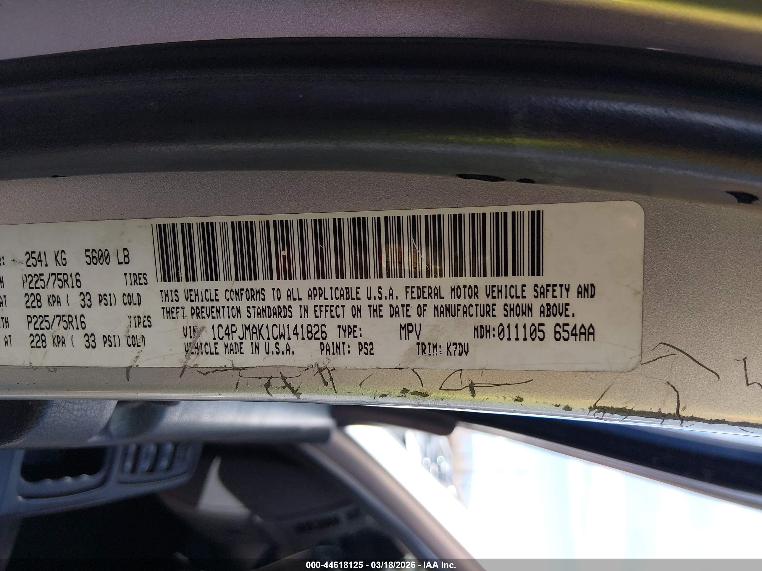 2012 Jeep Liberty Sport Silver vin: 1C4PJMAK1CW141826
