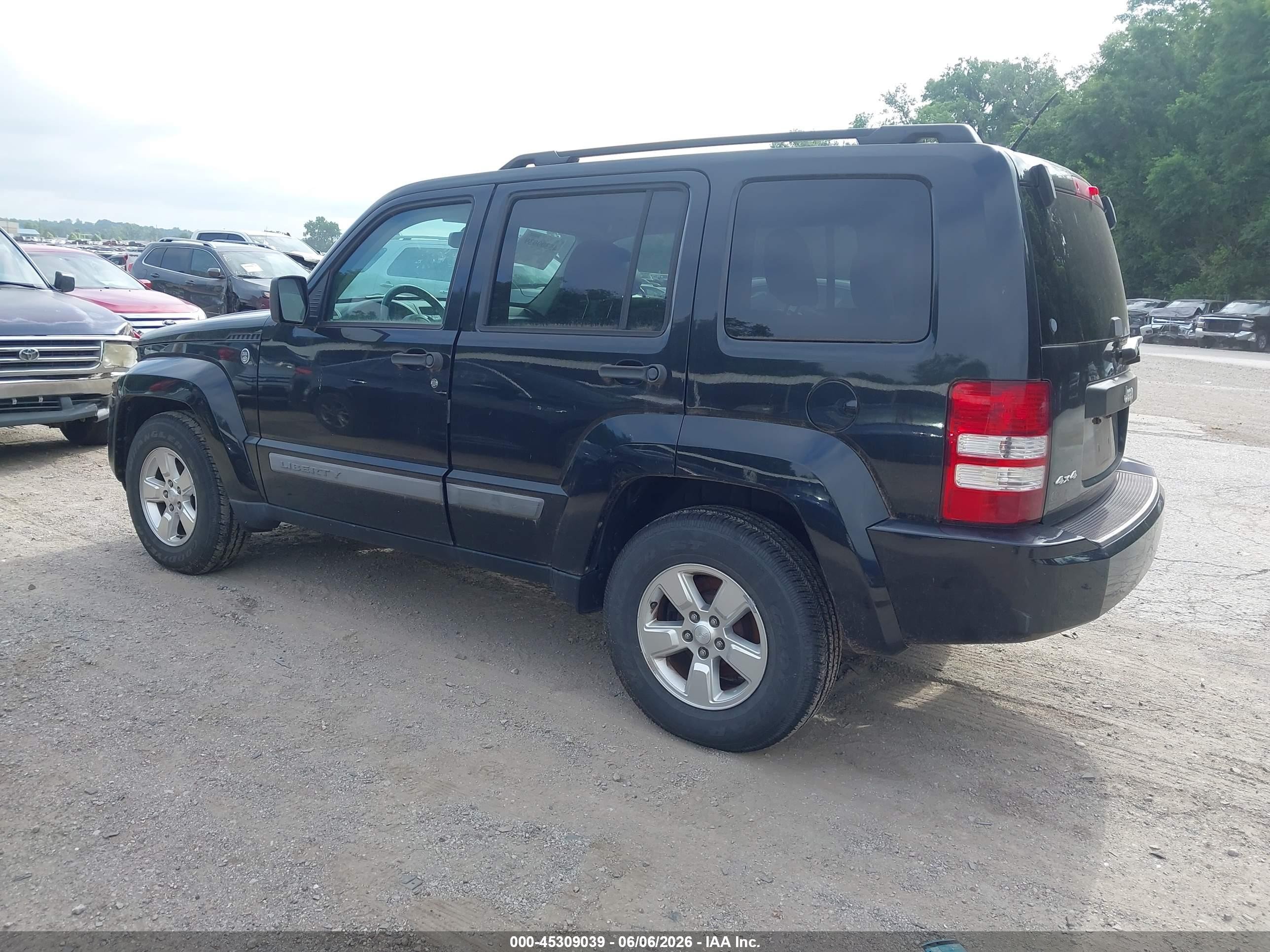 2012 Jeep Liberty Sport Черный vin: 1C4PJMAK1CW158769