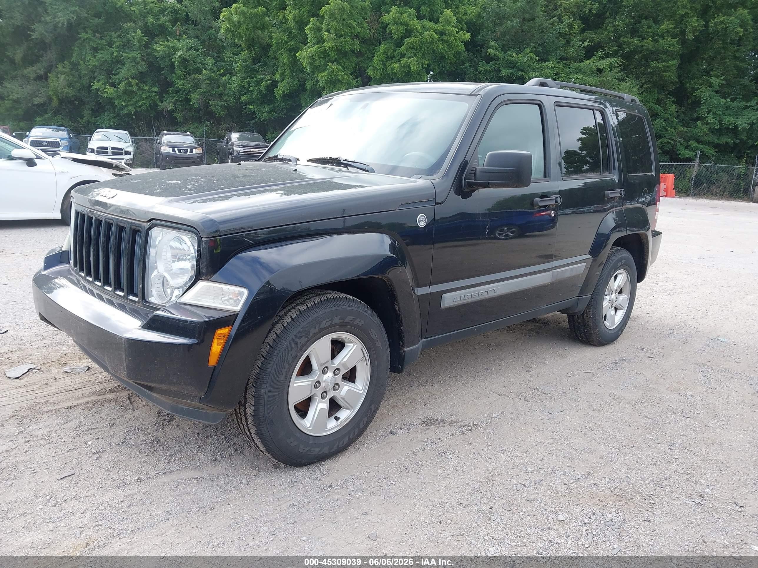 2012 Jeep Liberty Sport Черный vin: 1C4PJMAK1CW158769