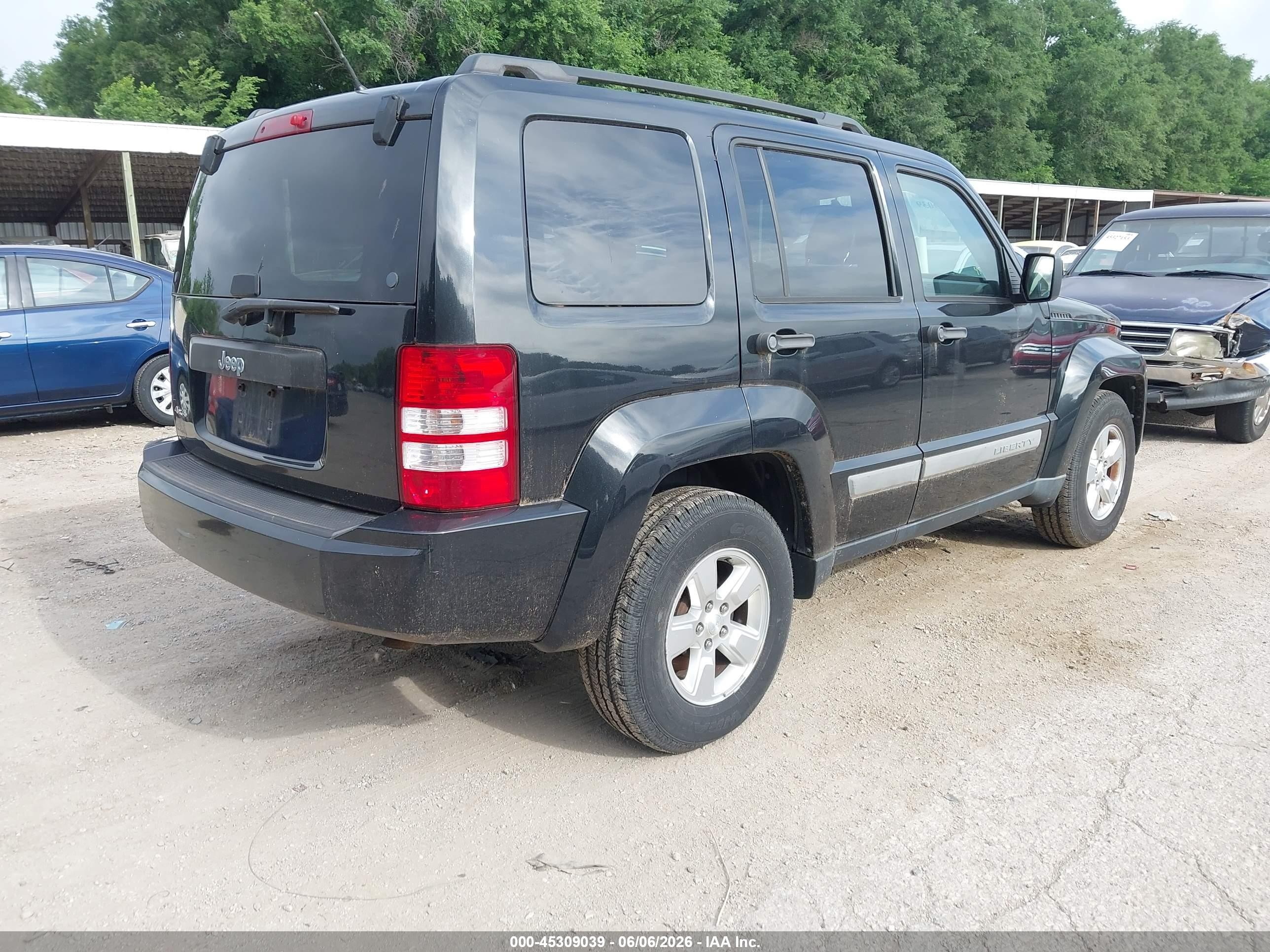 2012 Jeep Liberty Sport Черный vin: 1C4PJMAK1CW158769
