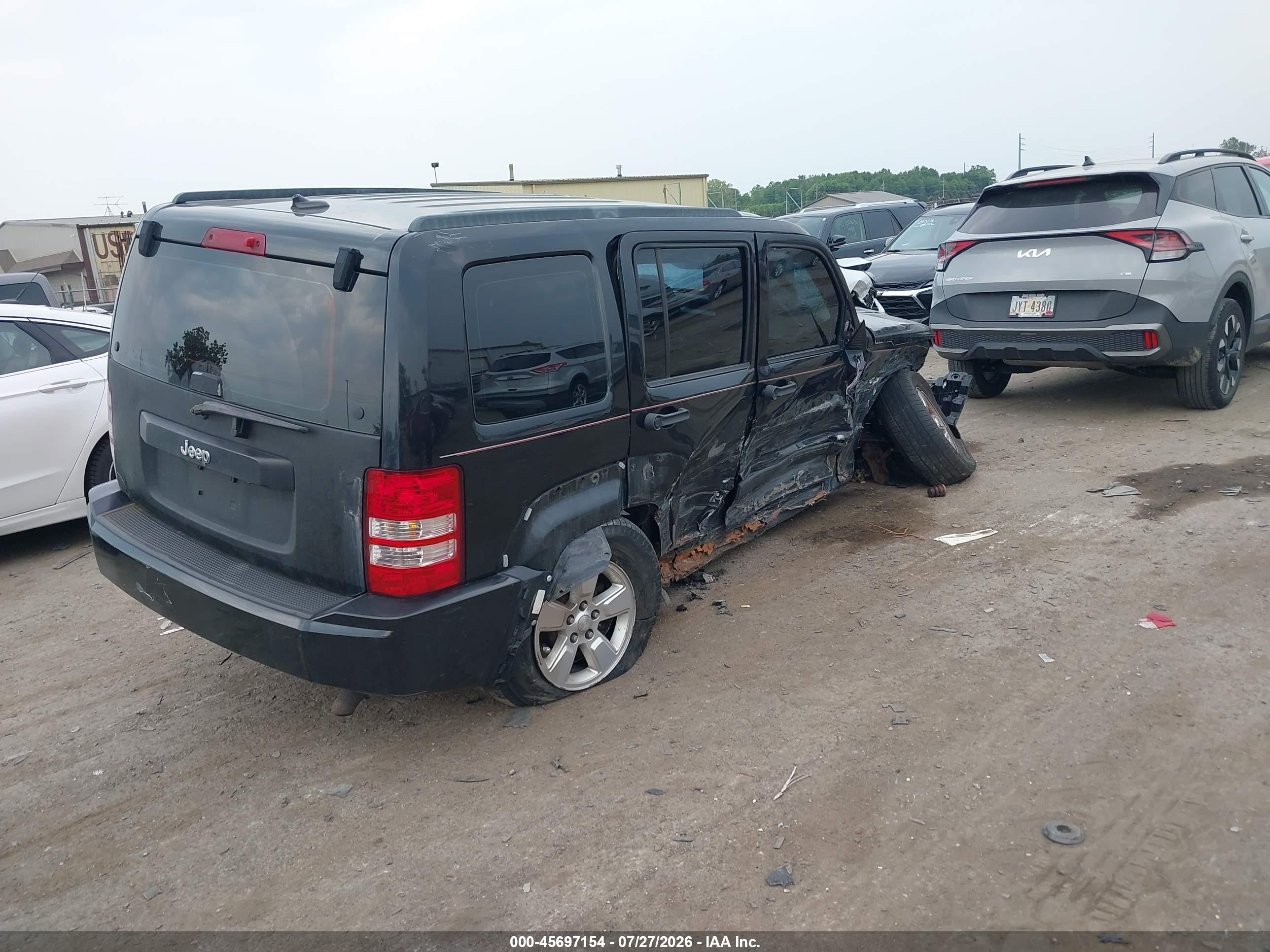 2012 Jeep Liberty Sport Черный vin: 1C4PJMAK1CW160778