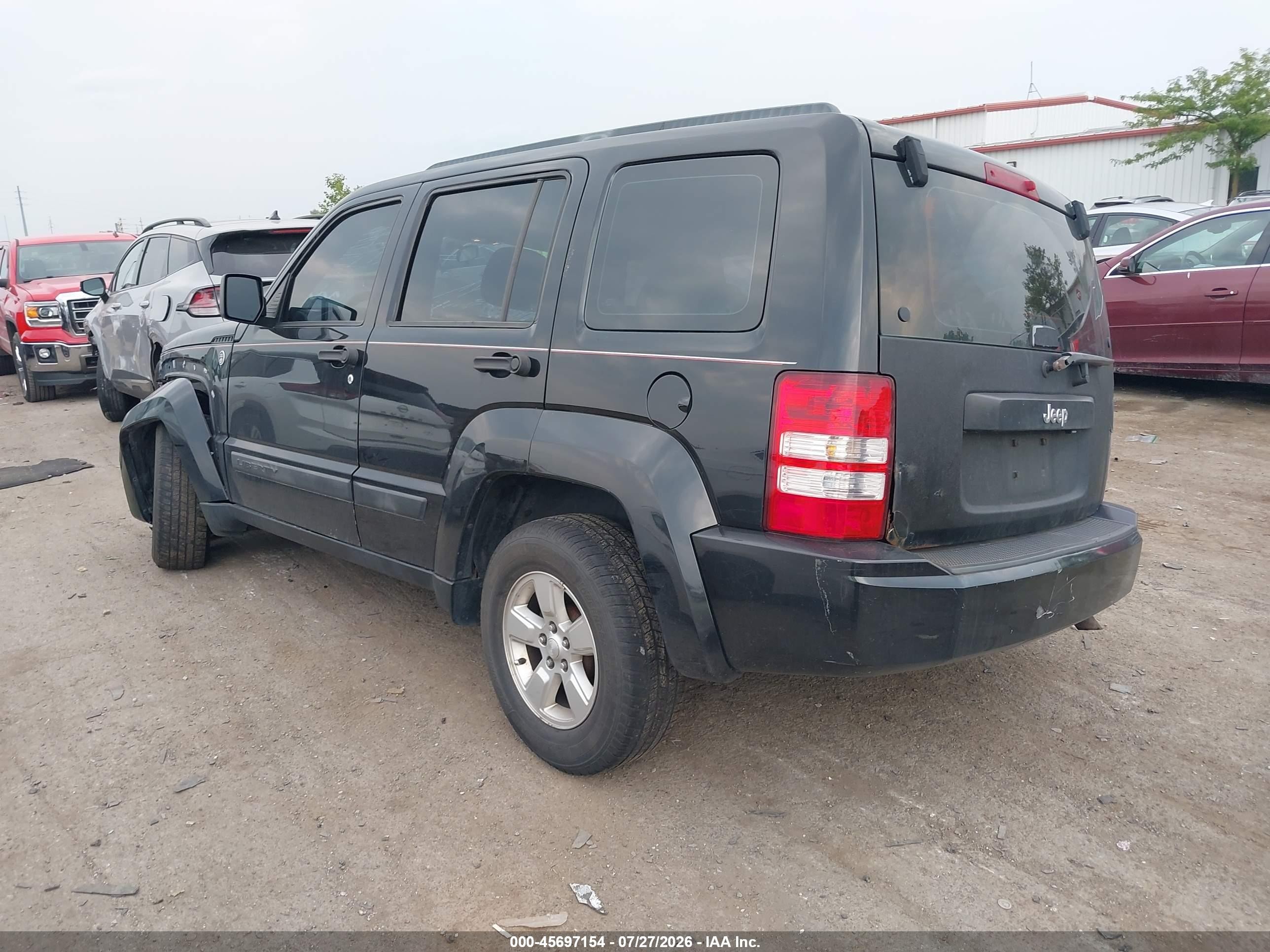 2012 Jeep Liberty Sport Черный vin: 1C4PJMAK1CW160778