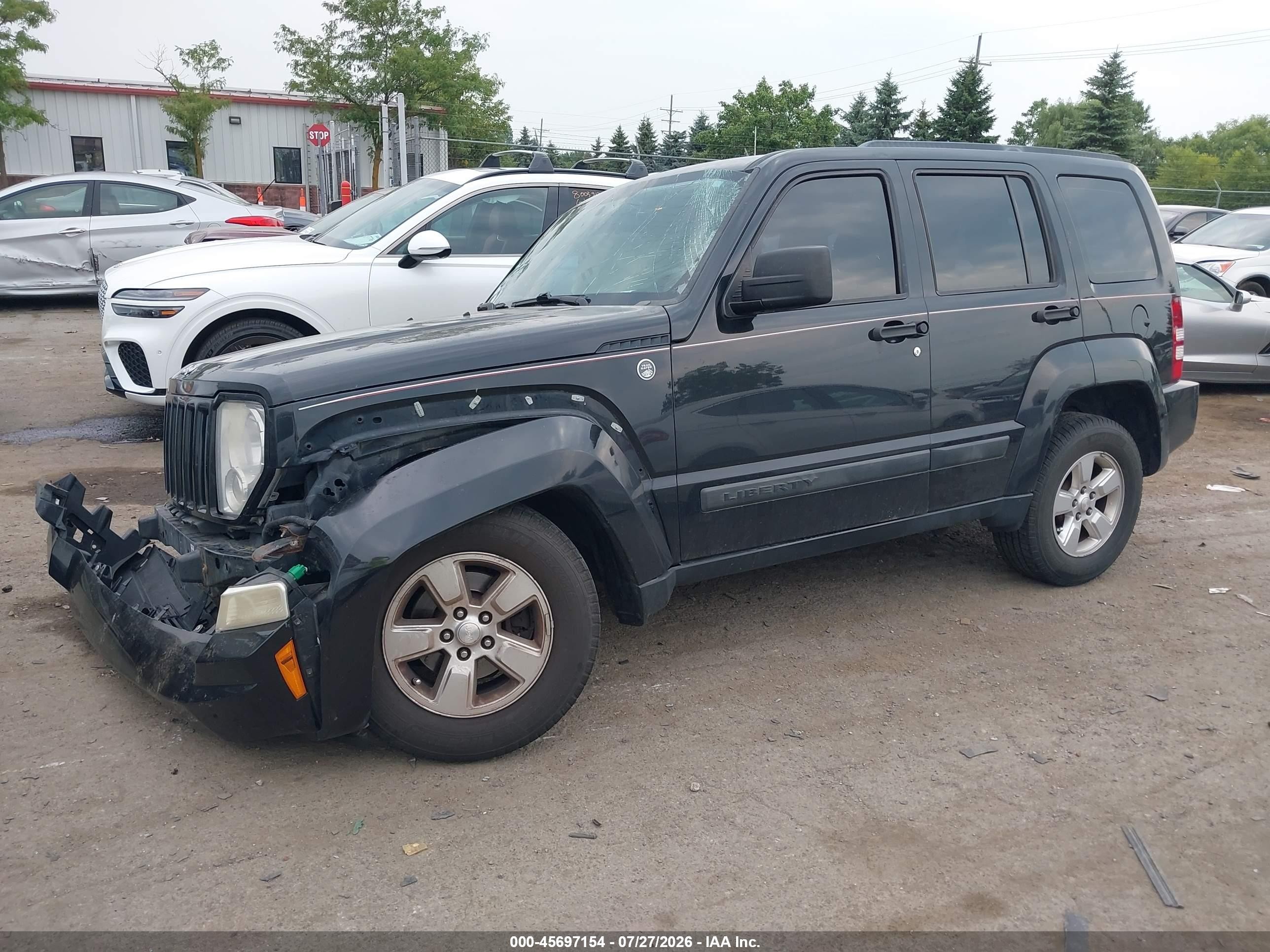 2012 Jeep Liberty Sport Черный vin: 1C4PJMAK1CW160778