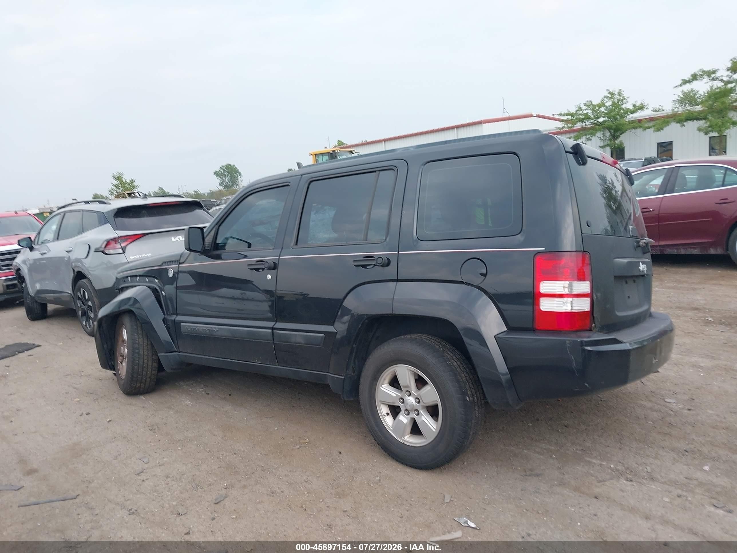 2012 Jeep Liberty Sport Черный vin: 1C4PJMAK1CW160778
