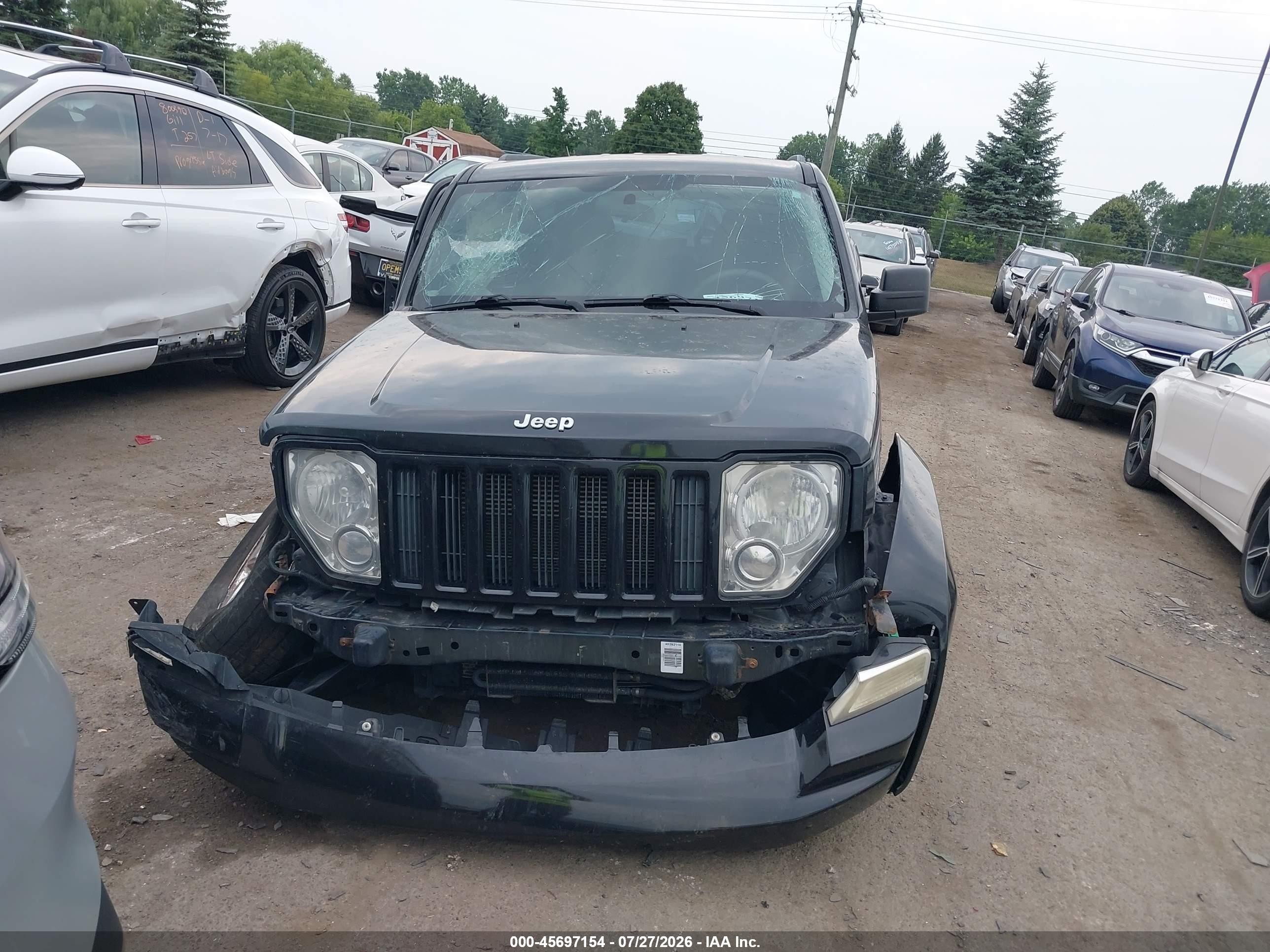 2012 Jeep Liberty Sport Черный vin: 1C4PJMAK1CW160778