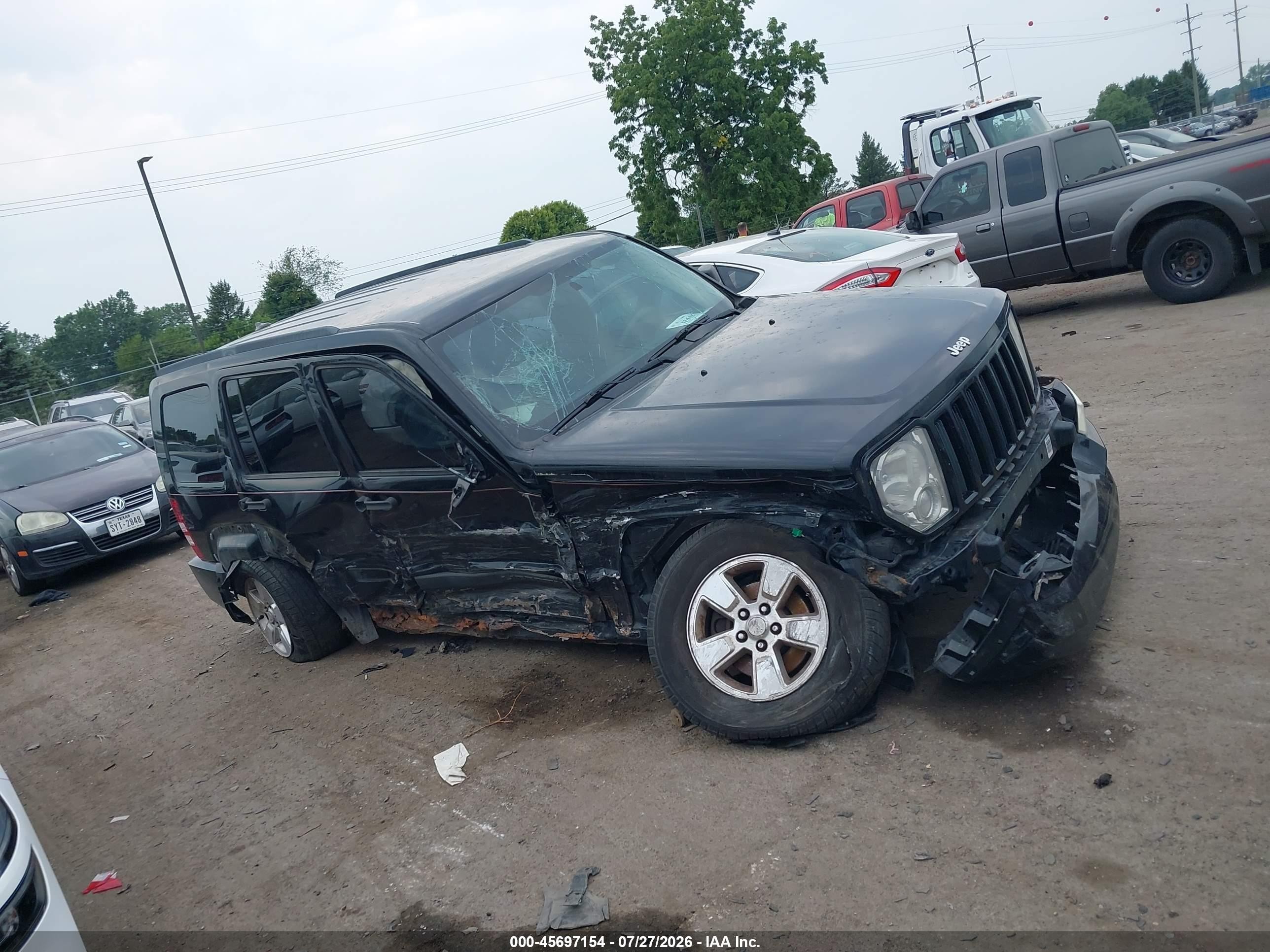 2012 Jeep Liberty Sport Черный vin: 1C4PJMAK1CW160778