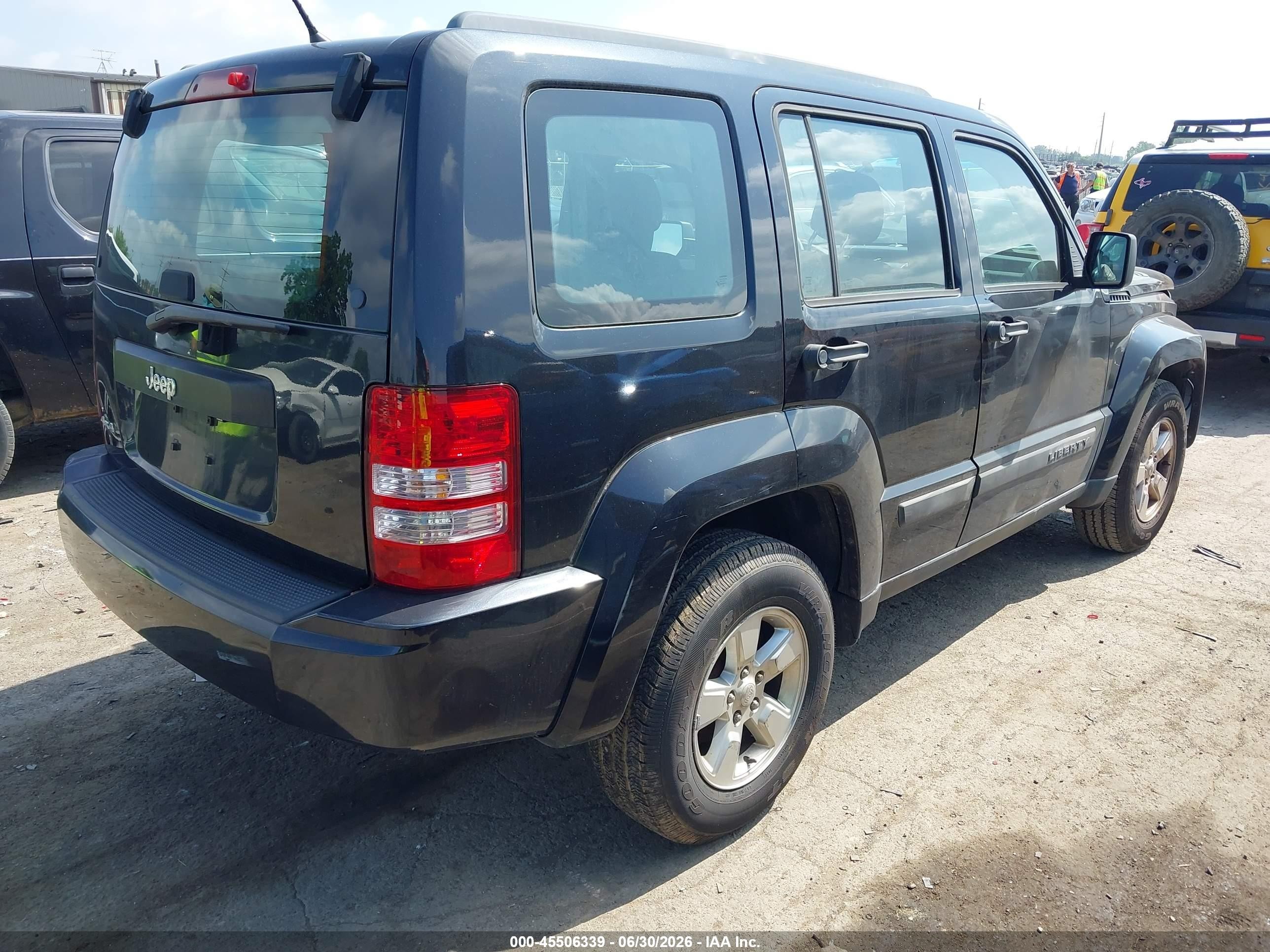2012 Jeep Liberty Sport Black vin: 1C4PJMAK1CW170517