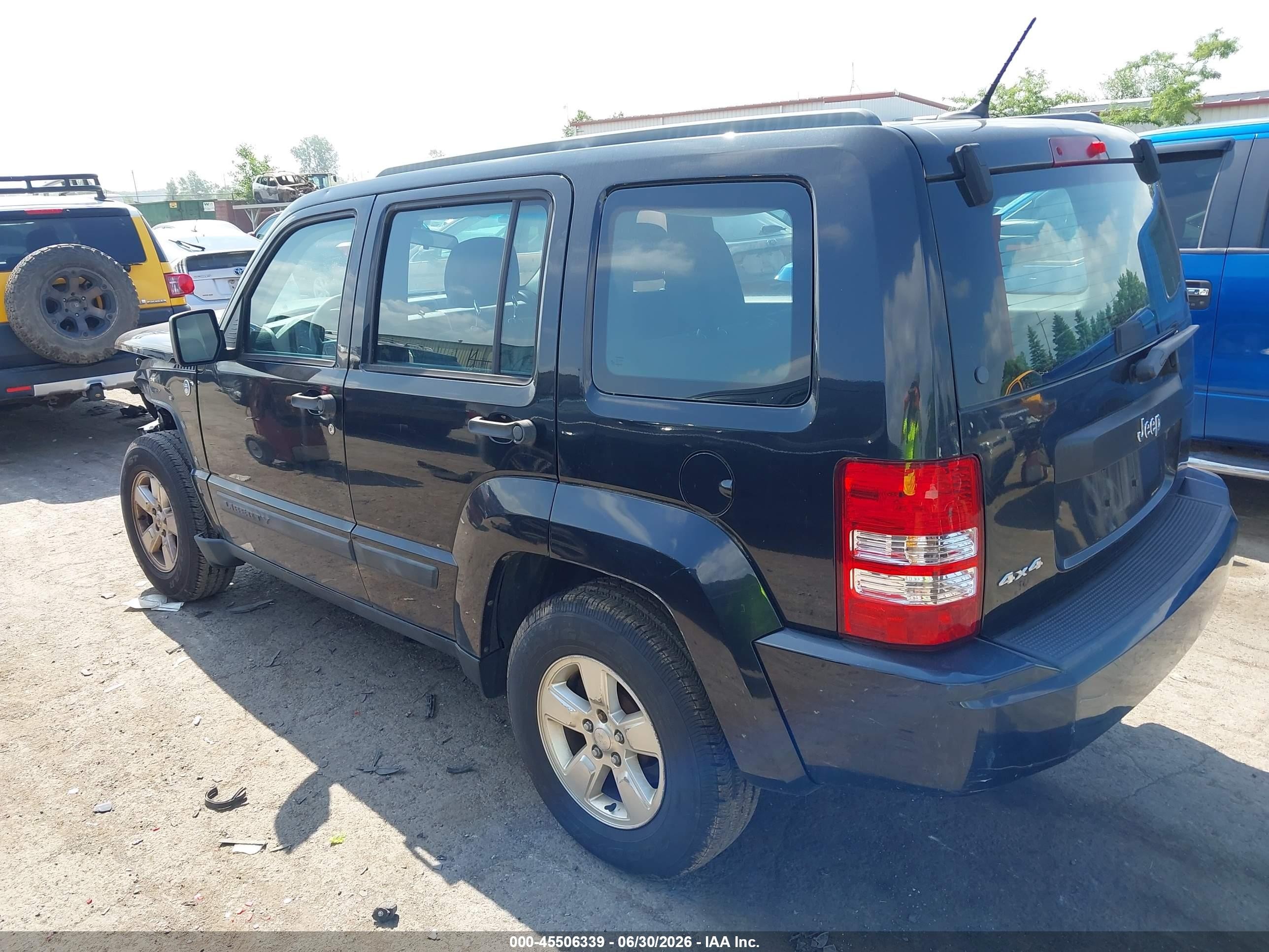 2012 Jeep Liberty Sport Black vin: 1C4PJMAK1CW170517