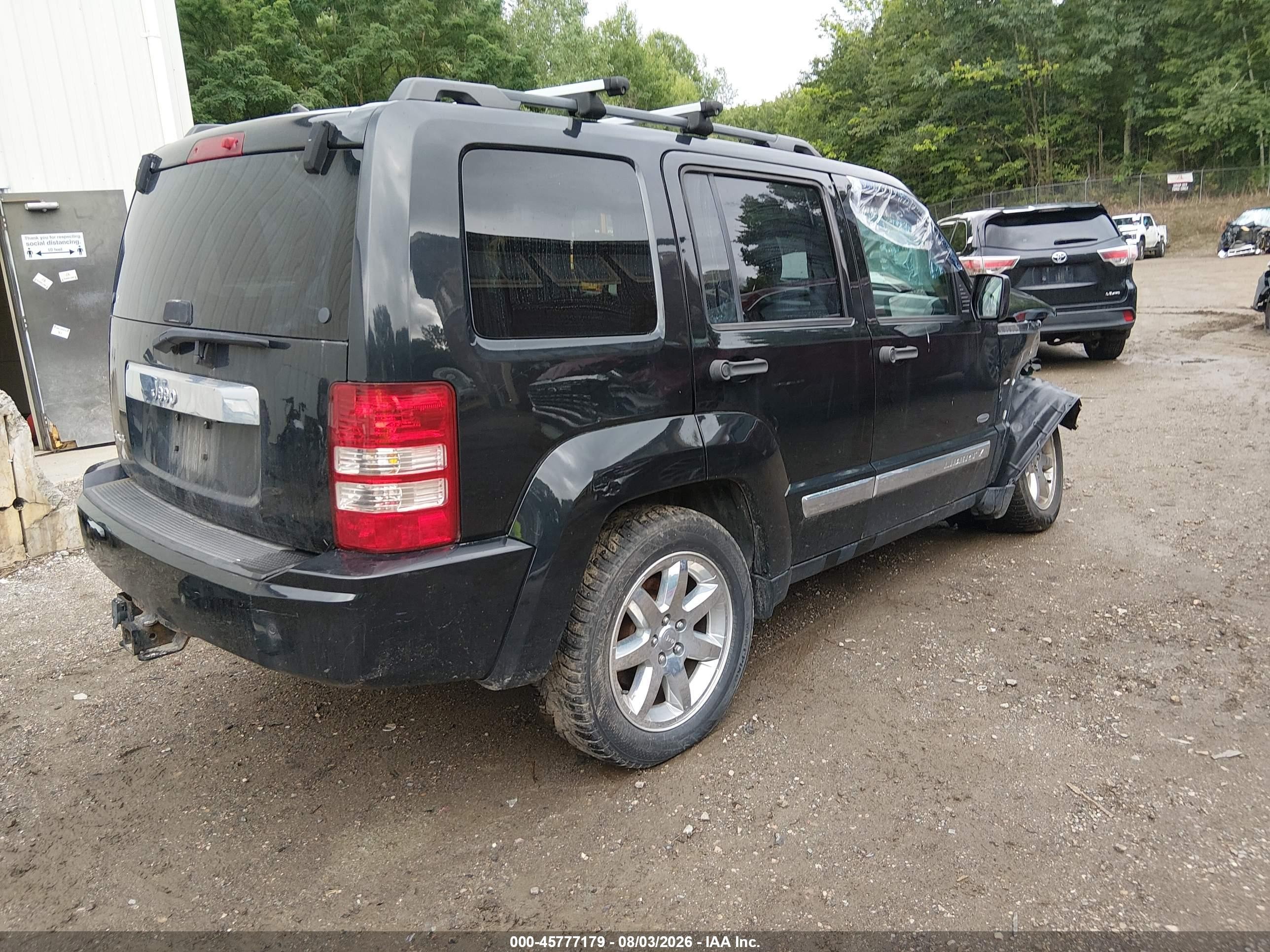 2012 Jeep Liberty Sport Черный vin: 1C4PJMAK1CW192260