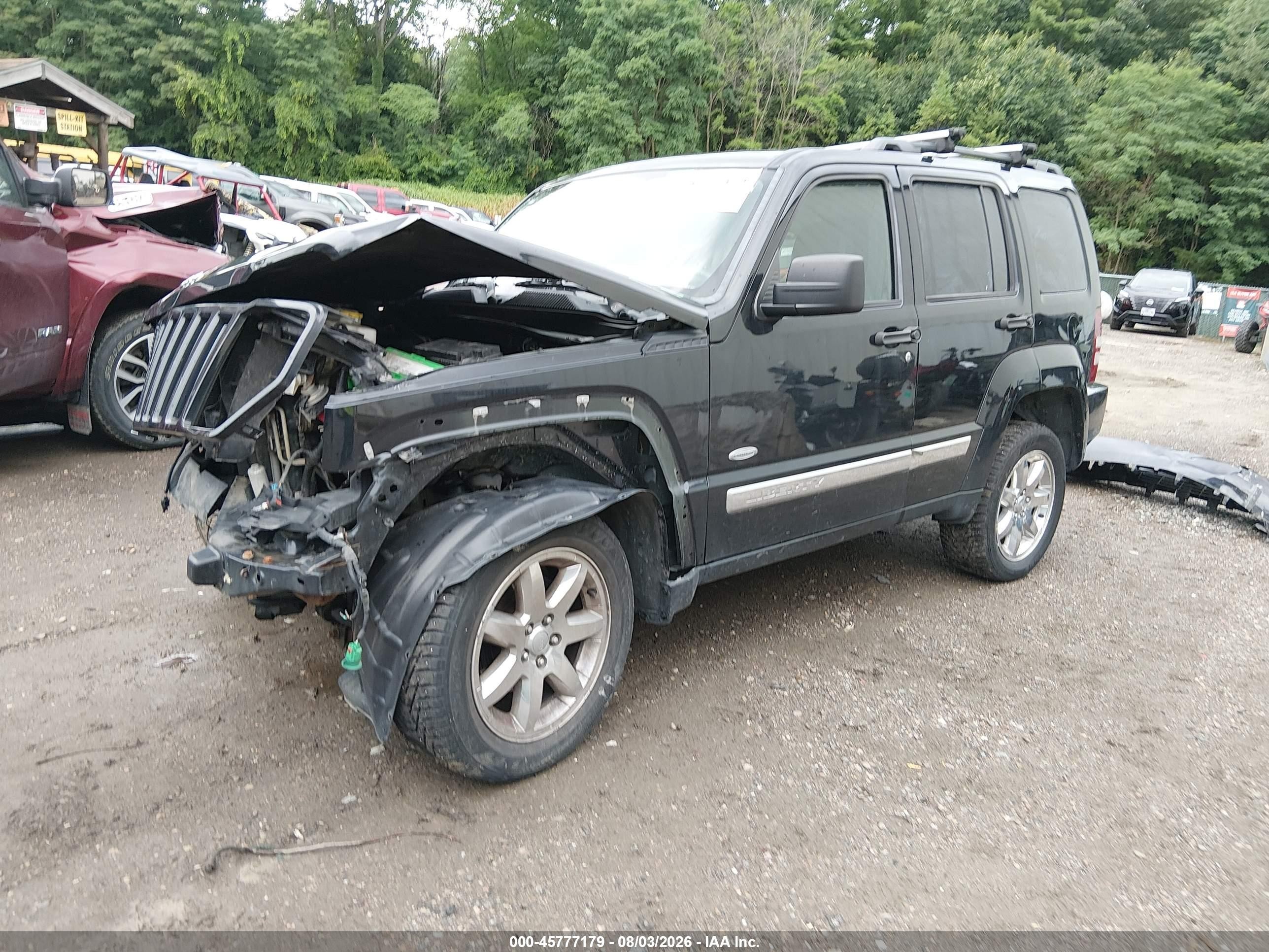 2012 Jeep Liberty Sport Черный vin: 1C4PJMAK1CW192260