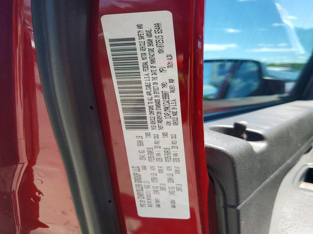 2012 Jeep Liberty Sport Red vin: 1C4PJMAK1CW199807