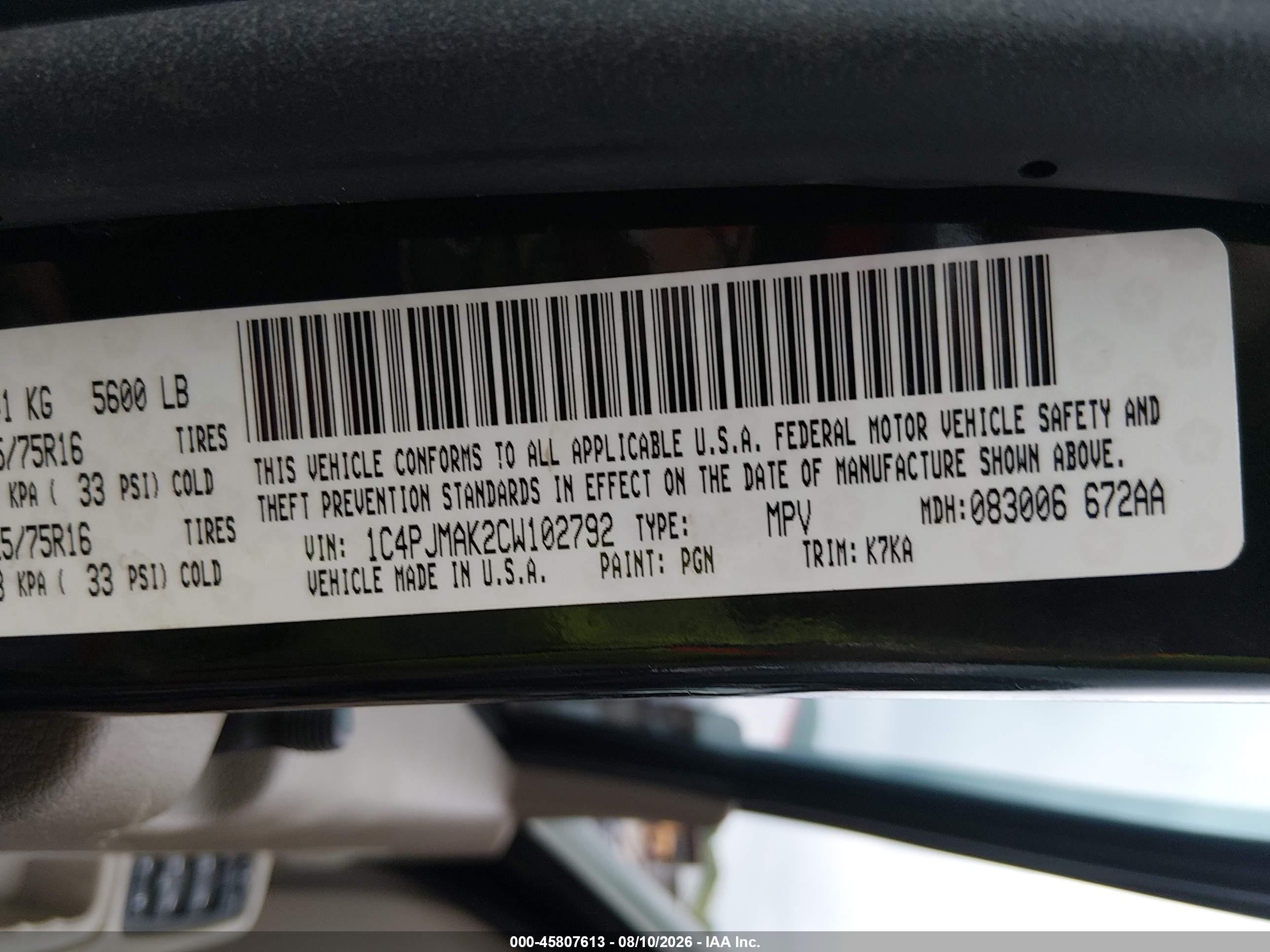 2012 Jeep Liberty Sport Green vin: 1C4PJMAK2CW102792