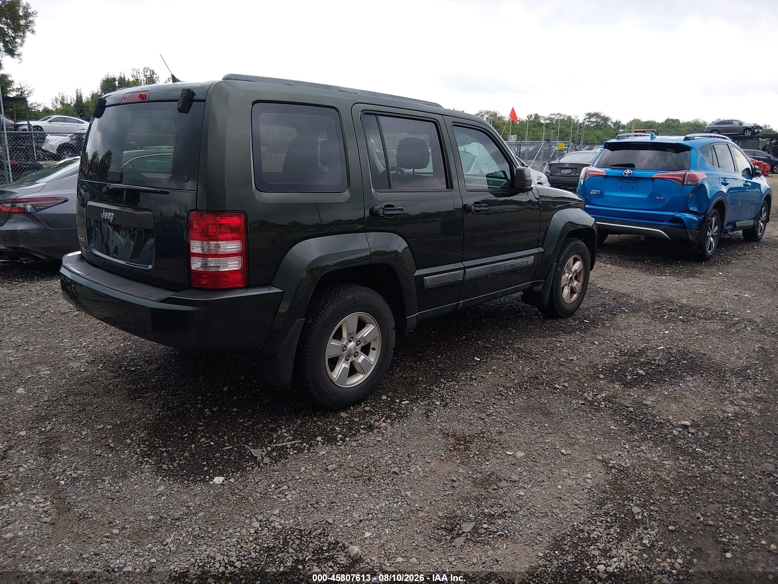 2012 Jeep Liberty Sport Green vin: 1C4PJMAK2CW102792
