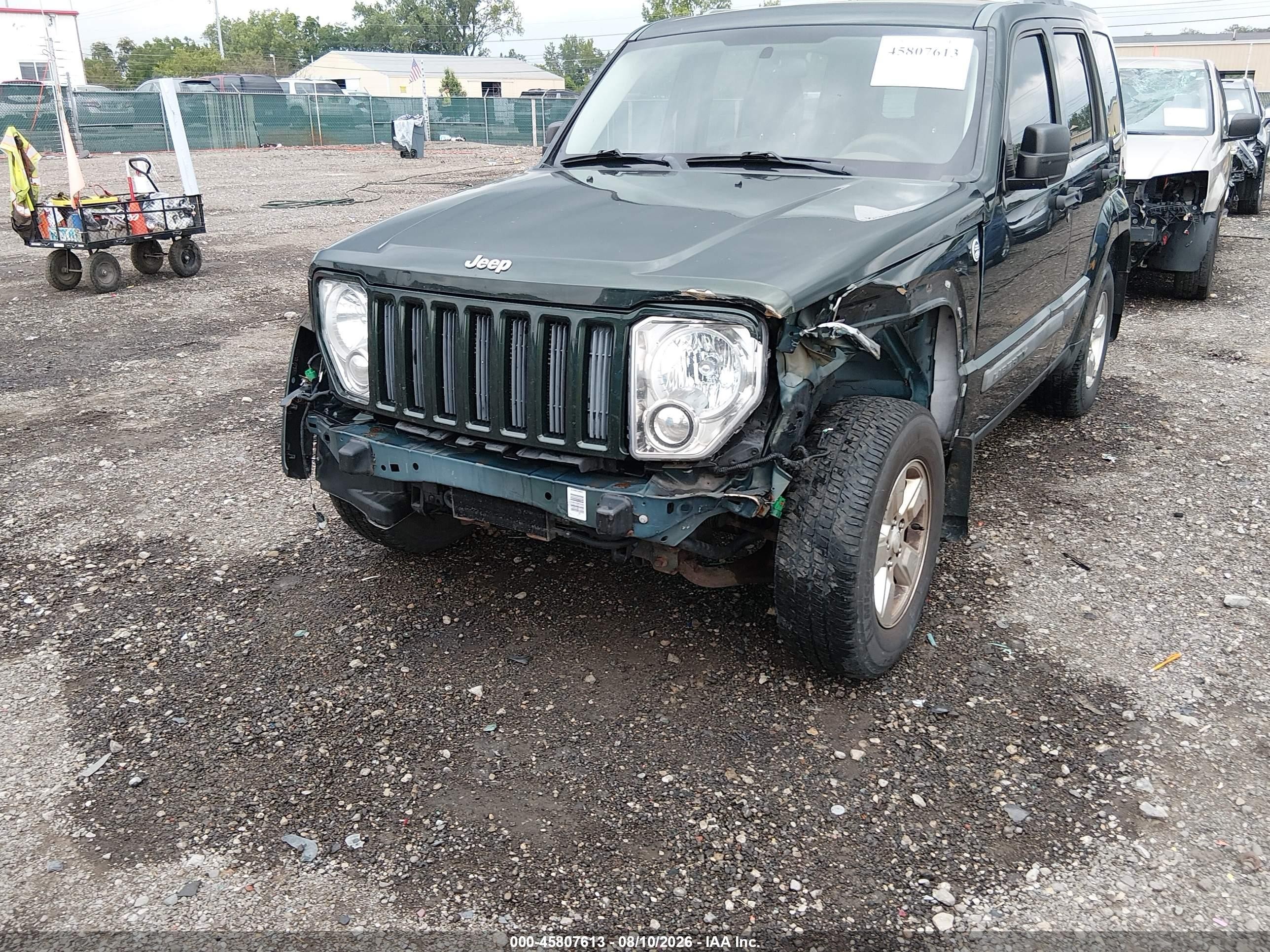 2012 Jeep Liberty Sport Green vin: 1C4PJMAK2CW102792
