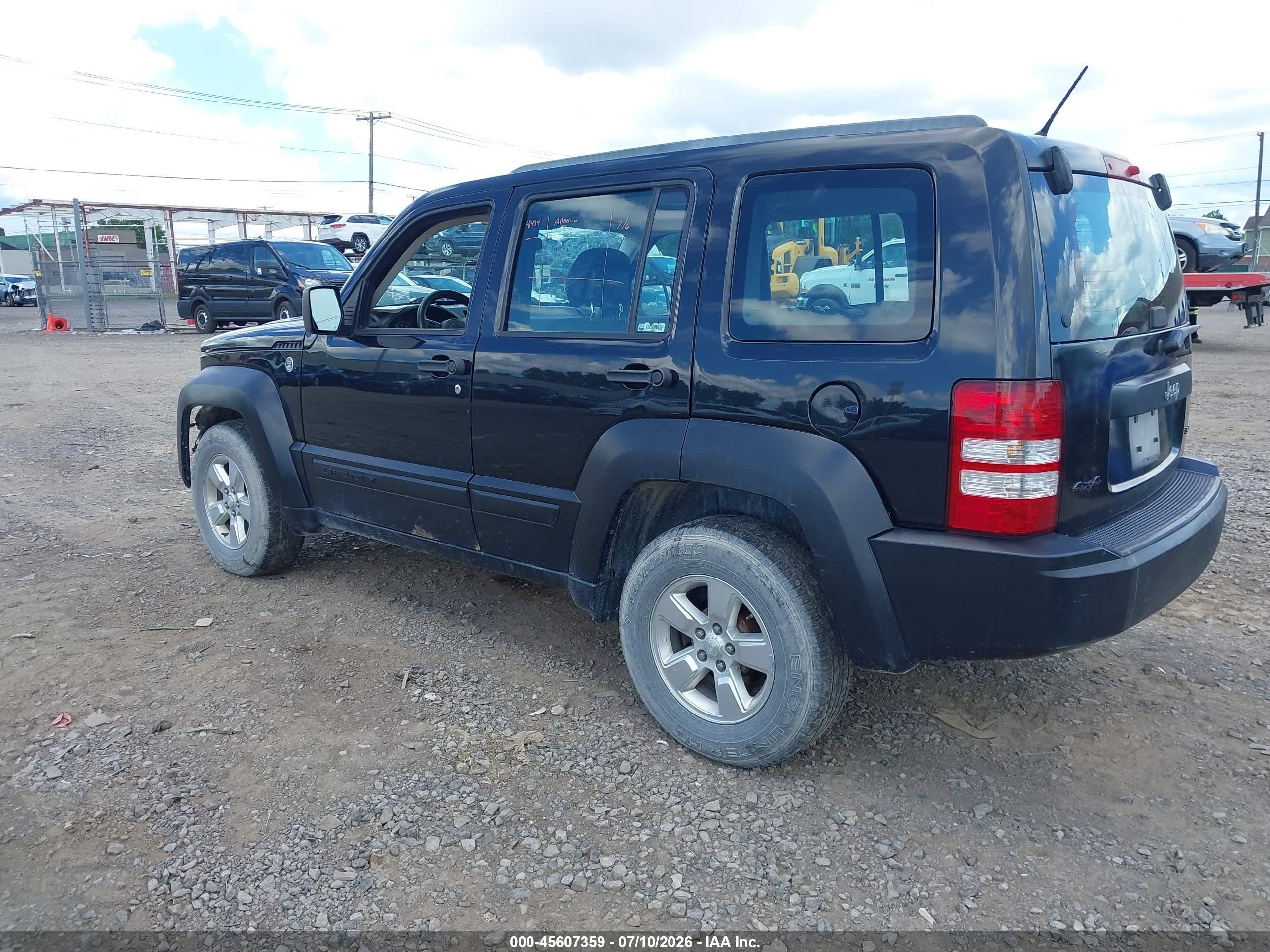 2012 Jeep Liberty Sport Black vin: 1C4PJMAK2CW103537