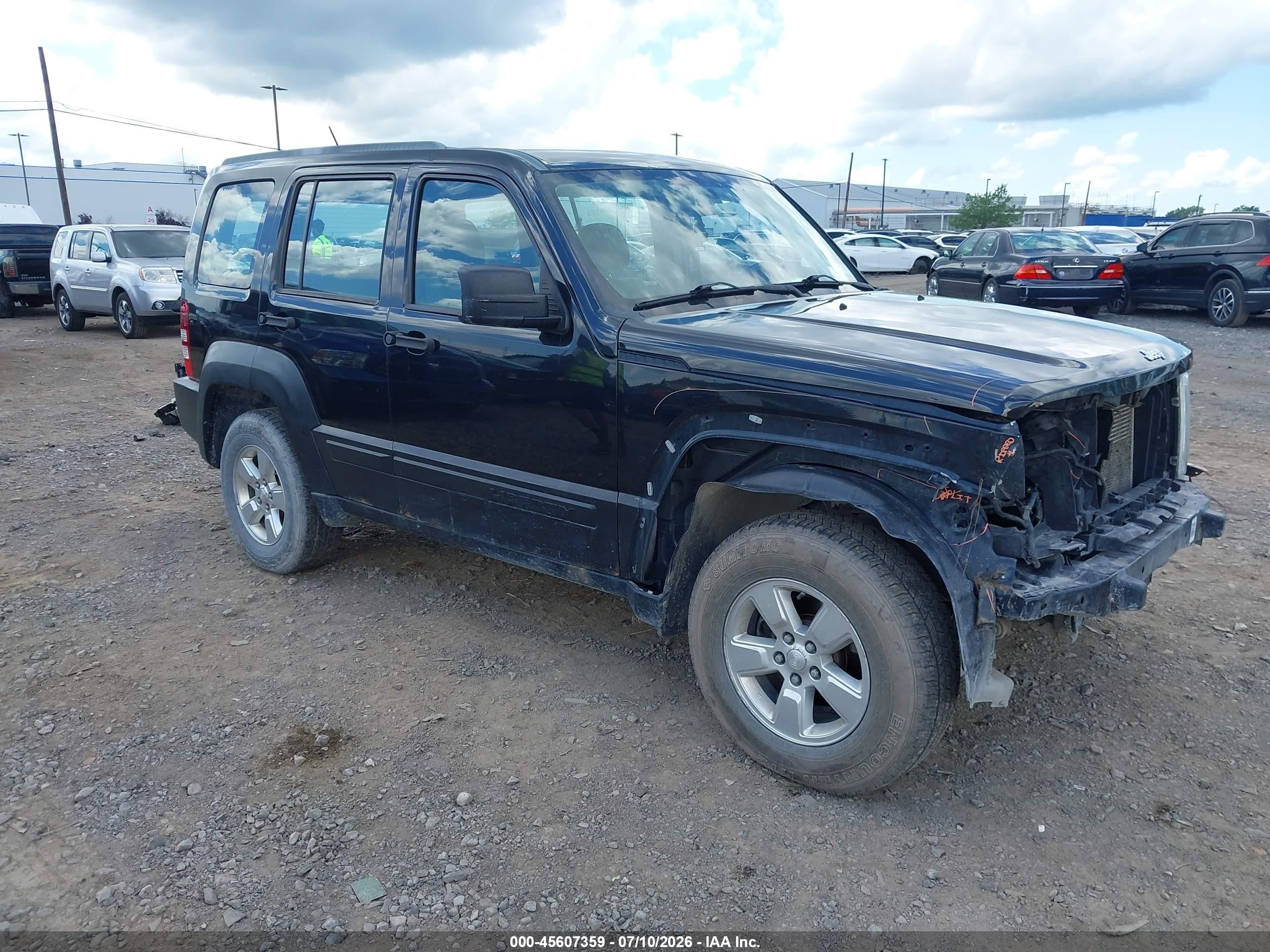 2012 Jeep Liberty Sport Black vin: 1C4PJMAK2CW103537