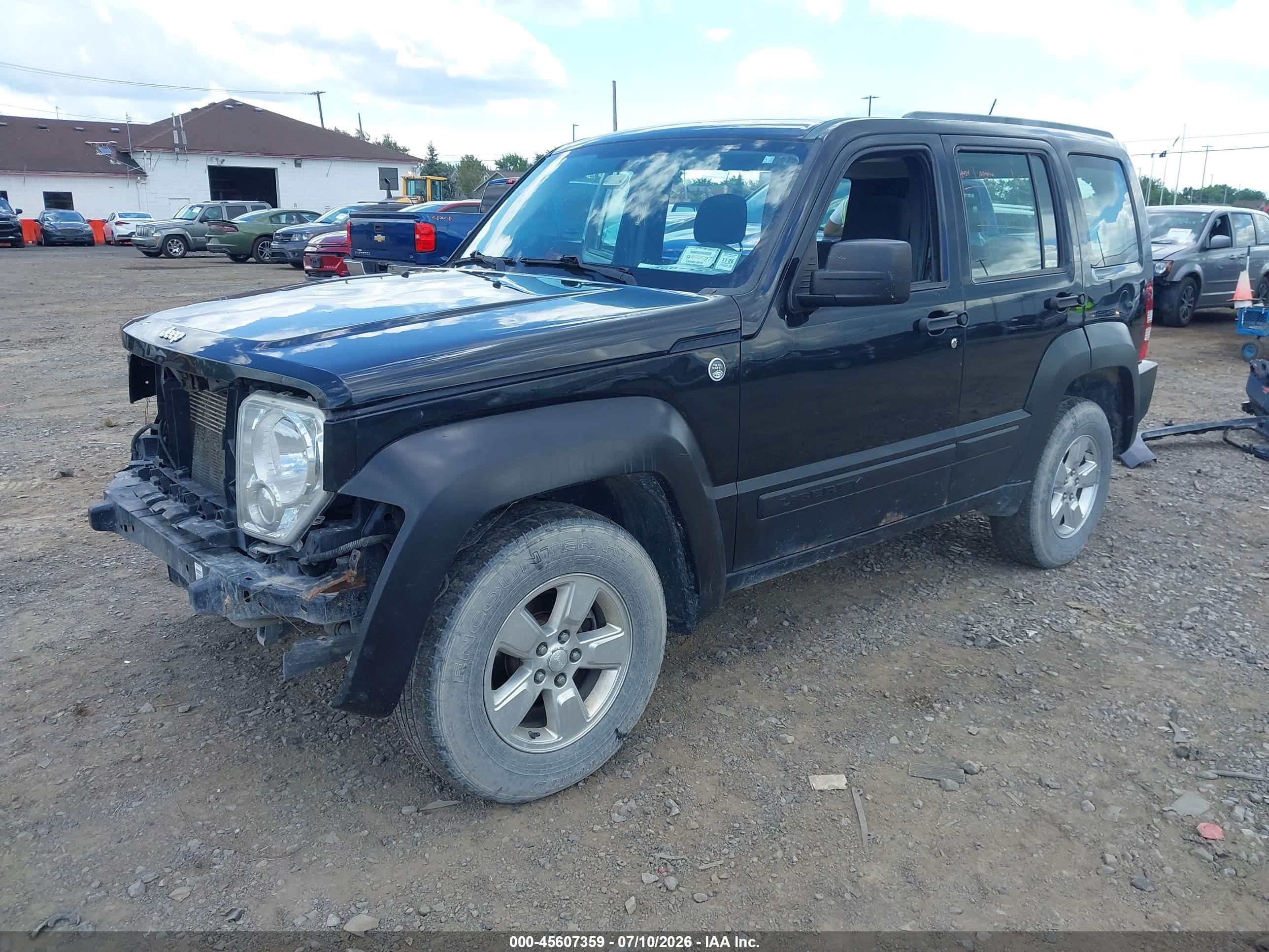 2012 Jeep Liberty Sport Black vin: 1C4PJMAK2CW103537