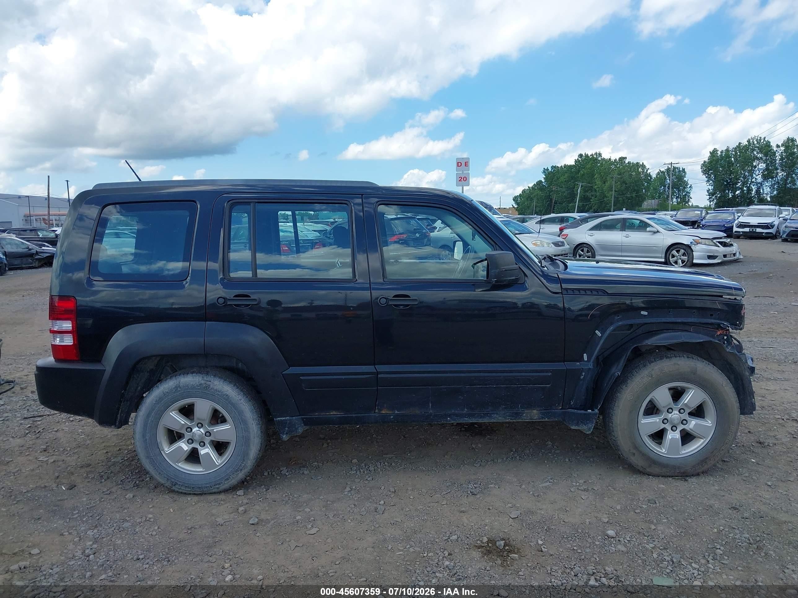 2012 Jeep Liberty Sport Black vin: 1C4PJMAK2CW103537