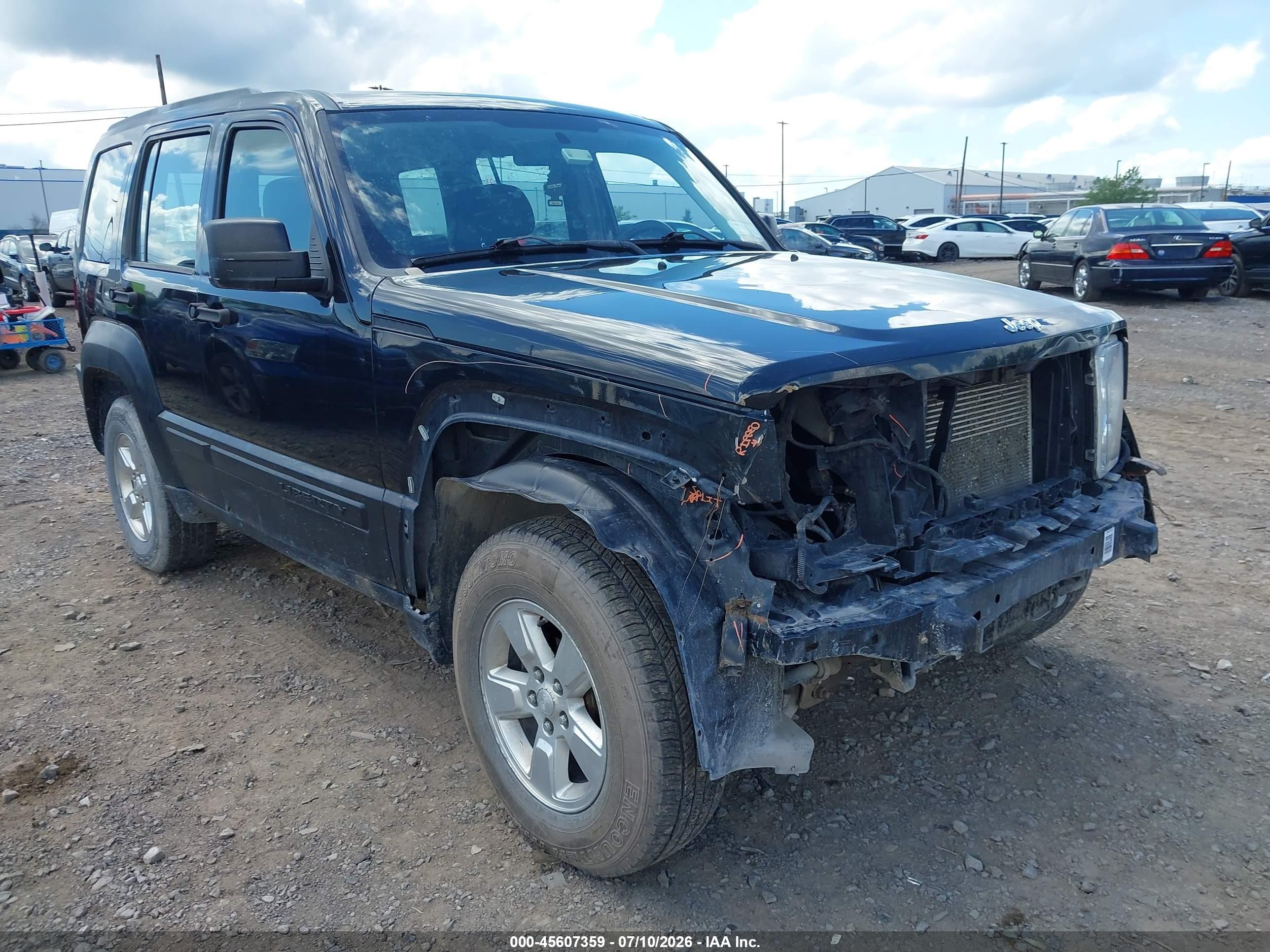 2012 Jeep Liberty Sport Black vin: 1C4PJMAK2CW103537