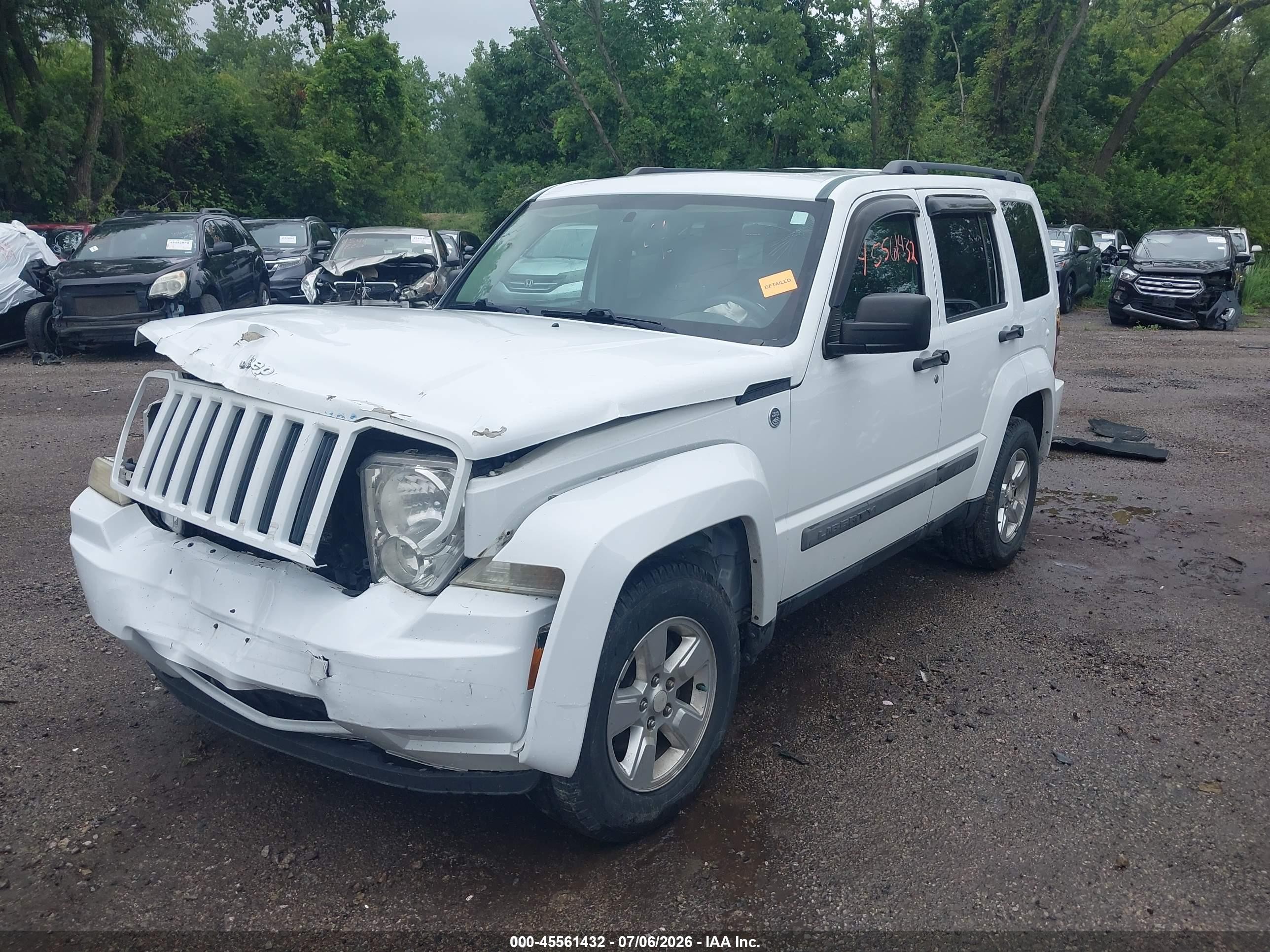 2012 Jeep Liberty Sport White vin: 1C4PJMAK2CW113159