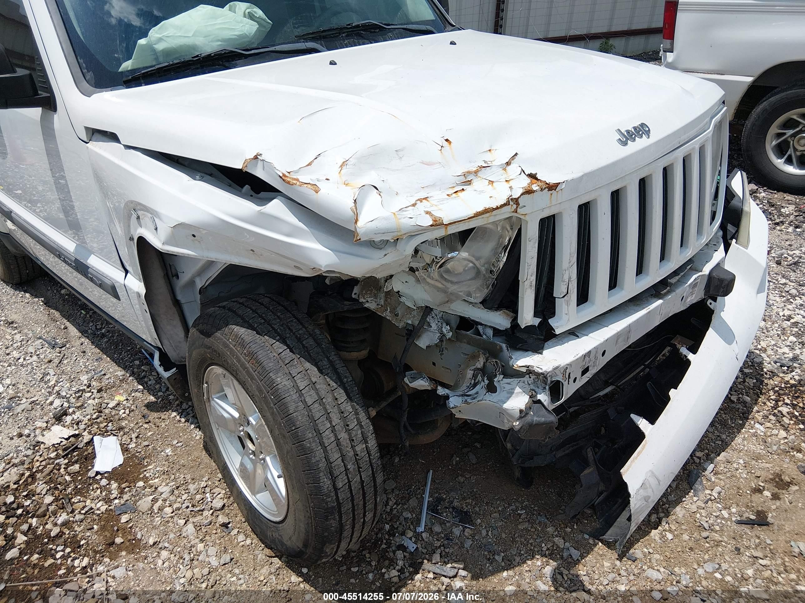 2012 Jeep Liberty Sport White vin: 1C4PJMAK2CW115154
