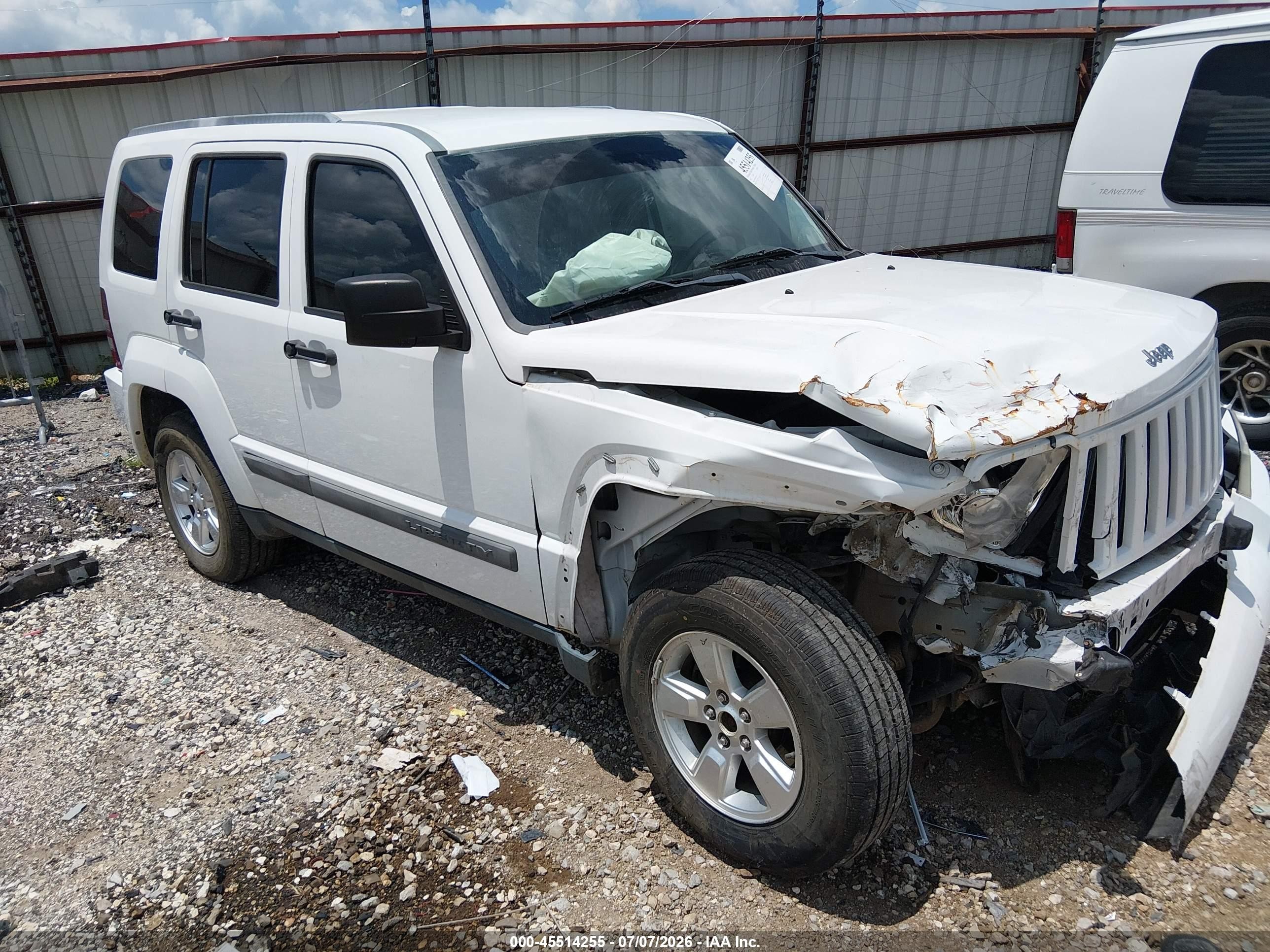 2012 Jeep Liberty Sport White vin: 1C4PJMAK2CW115154