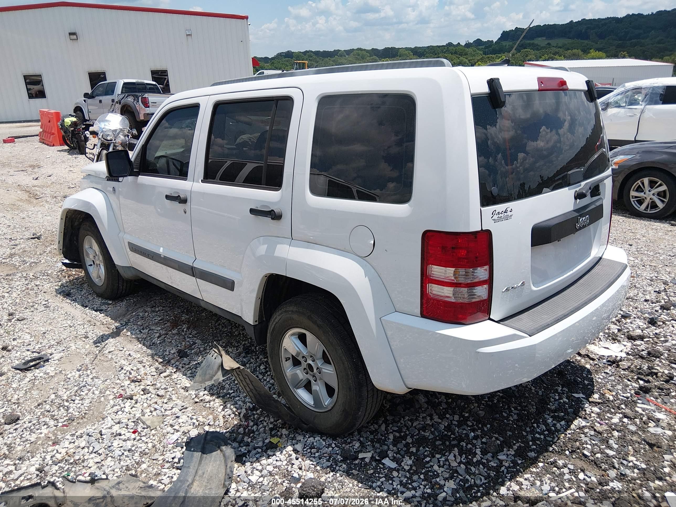 2012 Jeep Liberty Sport White vin: 1C4PJMAK2CW115154