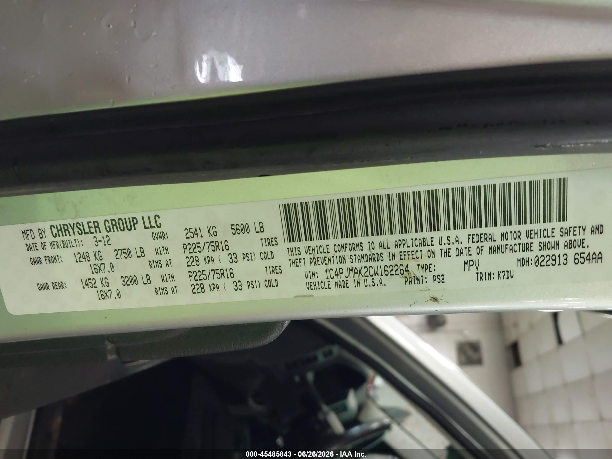 2012 Jeep Liberty Sport Silver vin: 1C4PJMAK2CW162264