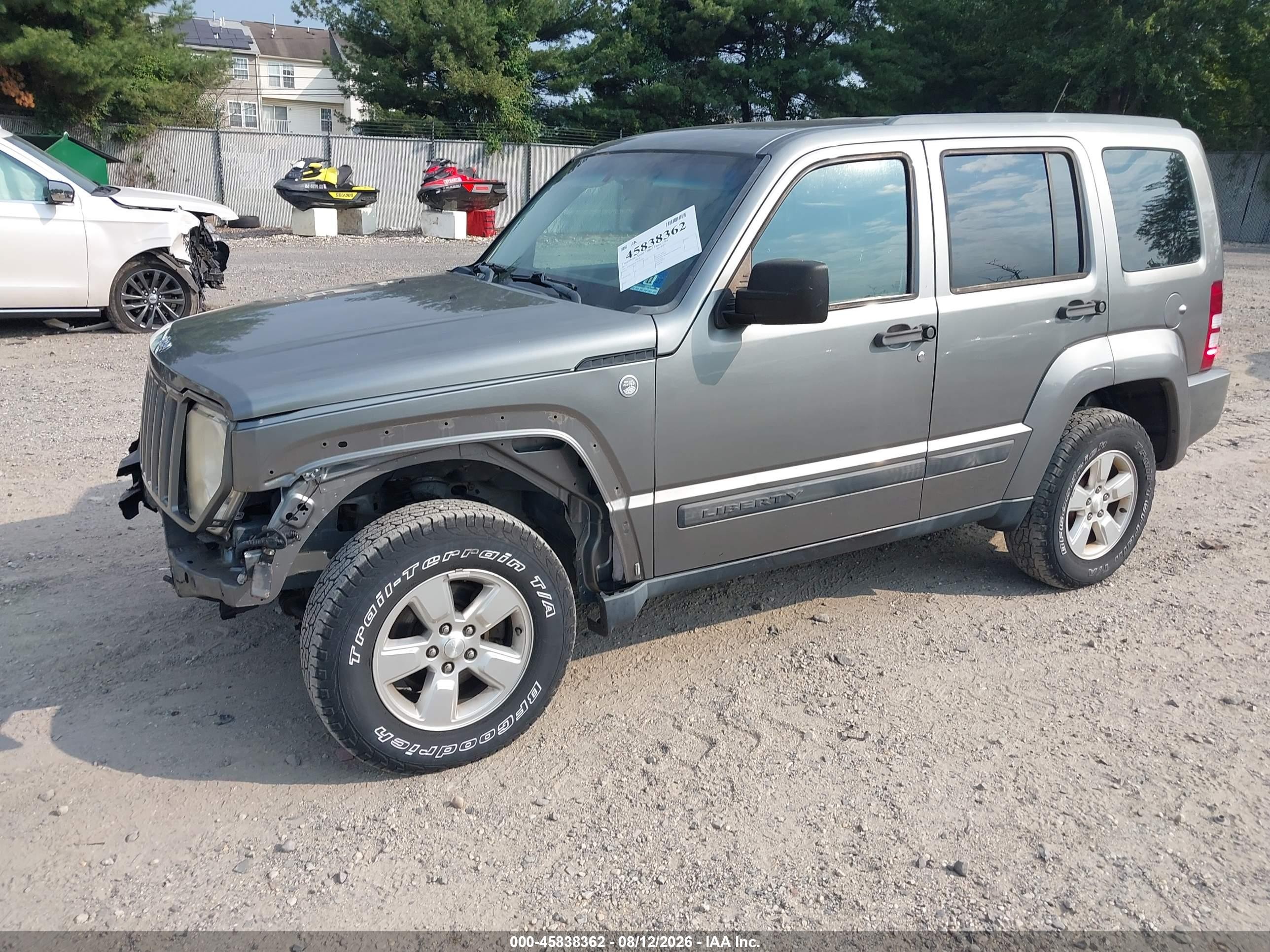2012 Jeep Liberty Sport Gray vin: 1C4PJMAK2CW205260
