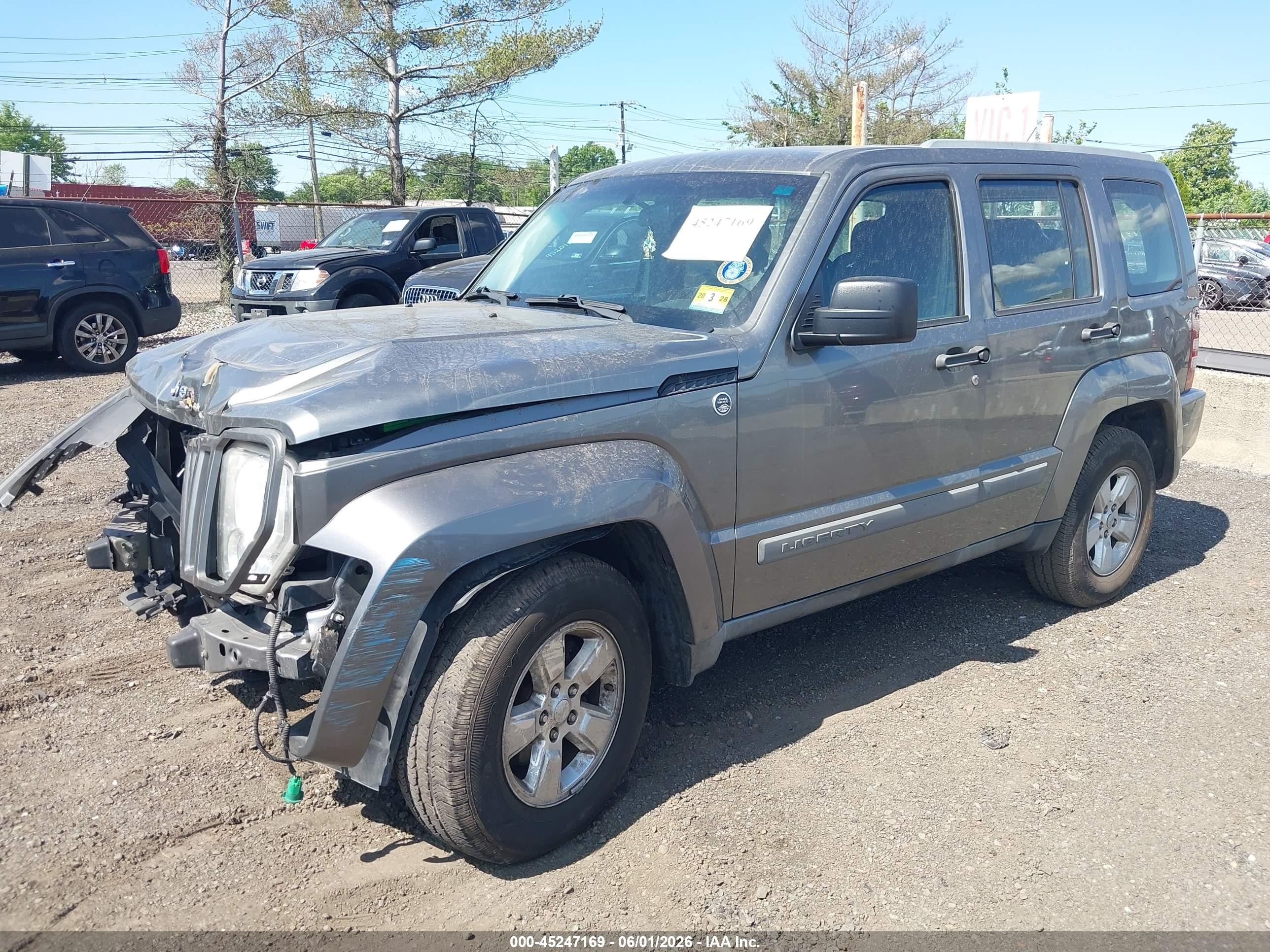 2012 Jeep Liberty Sport Gray vin: 1C4PJMAK3CW126356